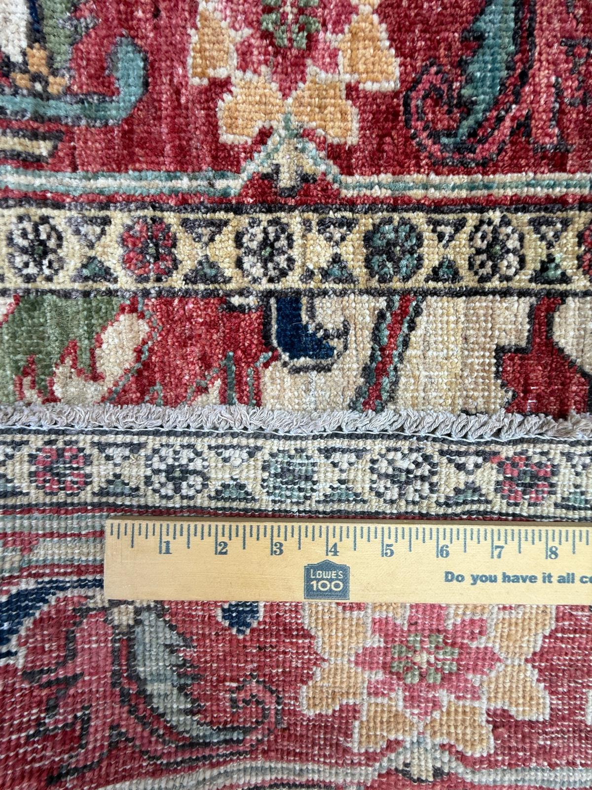 3x10 ft Vintage 1990s Heriz Runner Rug: Hand Knotted Wool Carpet, Beige Oriental Hallway & Entryway Rug