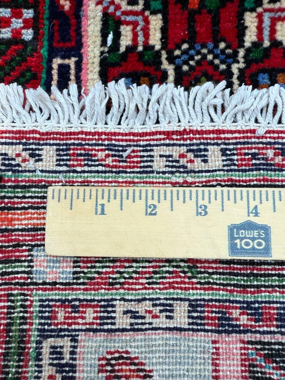 2.3x3.2 ft Vintage 1970s Oushak Anatolian Rug: Kazak Geometric Wool Village Carpet Small Oriental Area Rug
