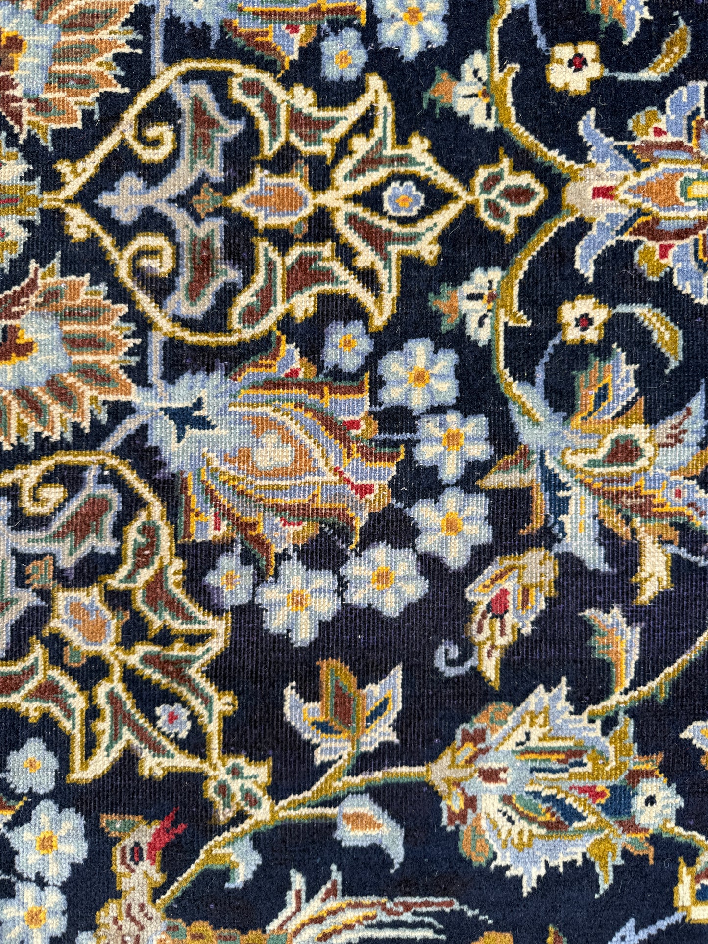 8x12 ft. Signed 1950s Isfahan Rug: Hand Knotted Wool Bohemian Royal Design