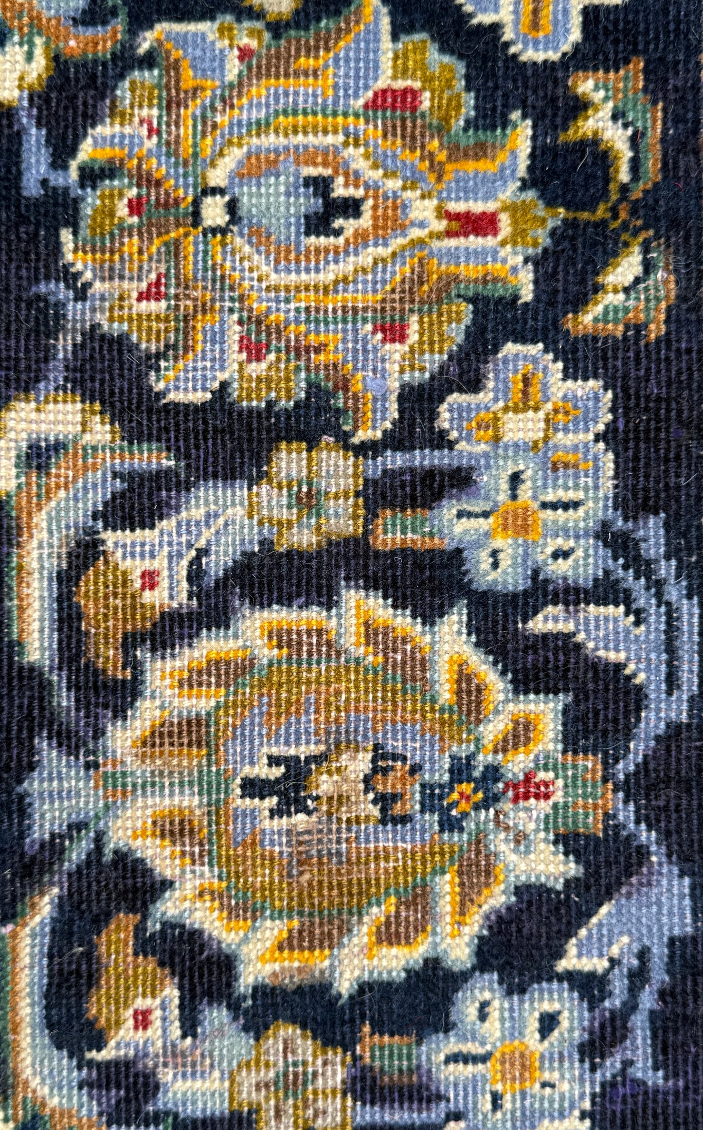 8x12 ft. Signed 1950s Isfahan Rug: Hand Knotted Wool Bohemian Royal Design
