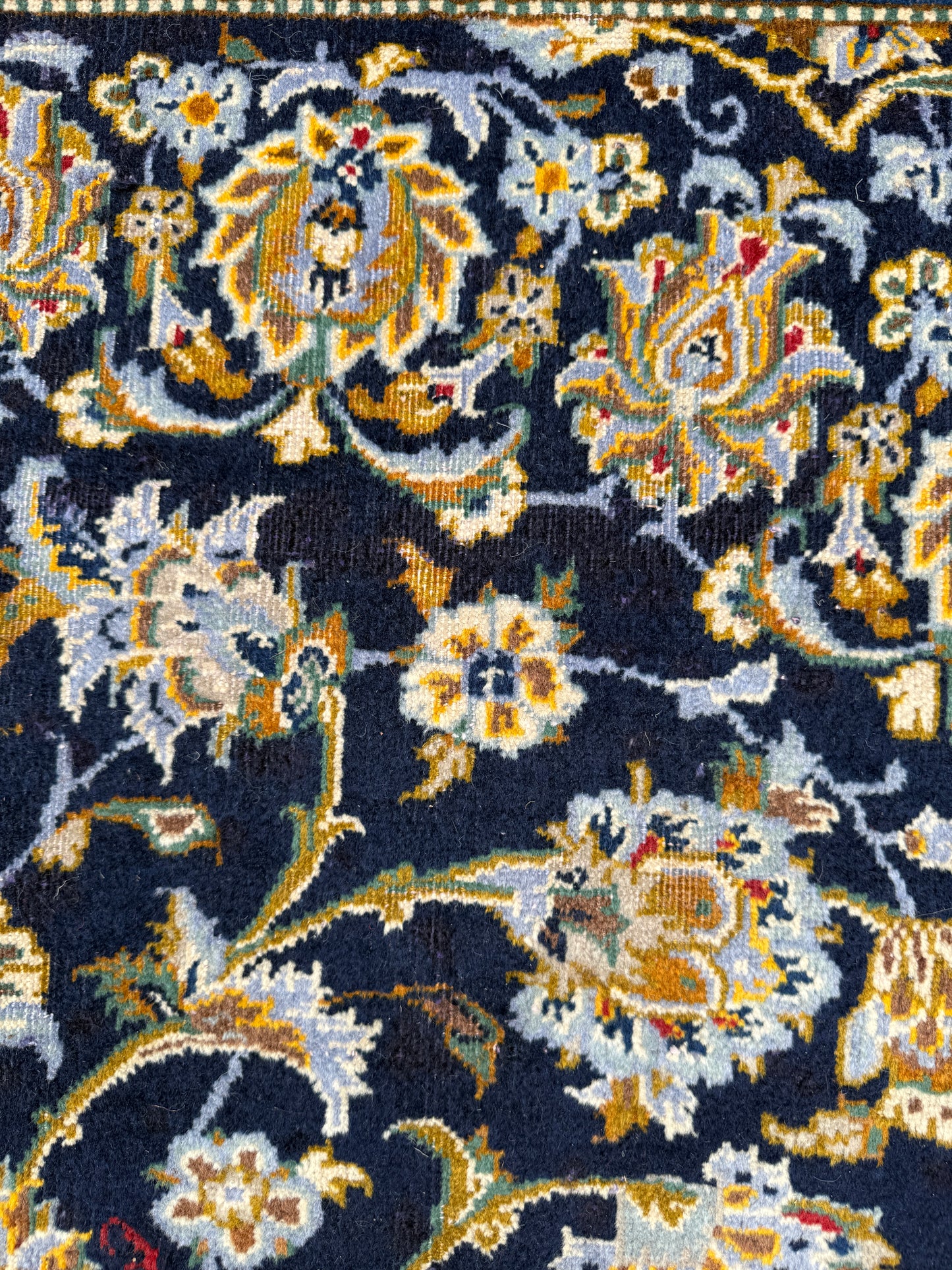 8x12 ft. Signed 1950s Isfahan Rug: Hand Knotted Wool Bohemian Royal Design