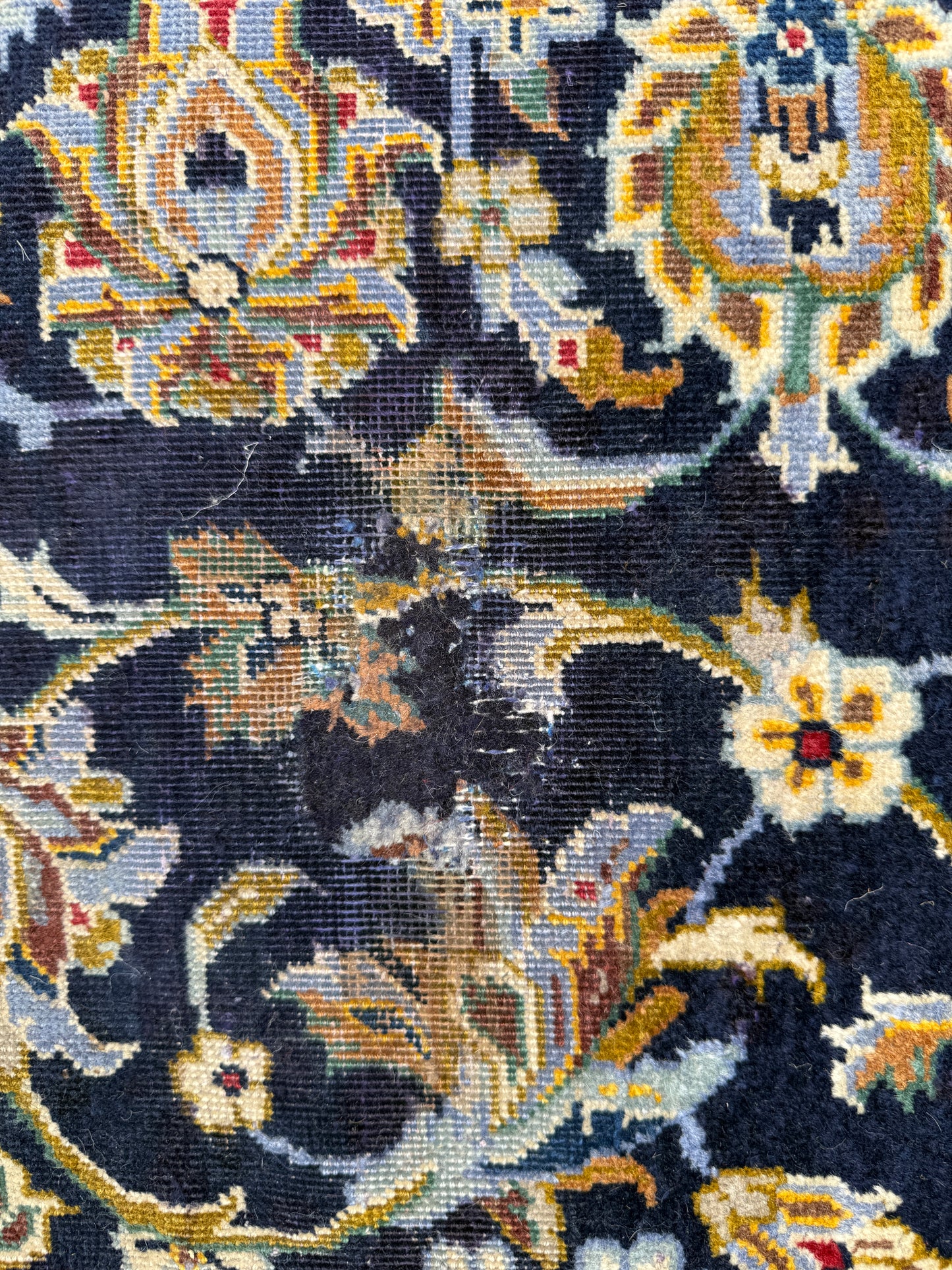 8x12 ft. Signed 1950s Isfahan Rug: Hand Knotted Wool Bohemian Royal Design
