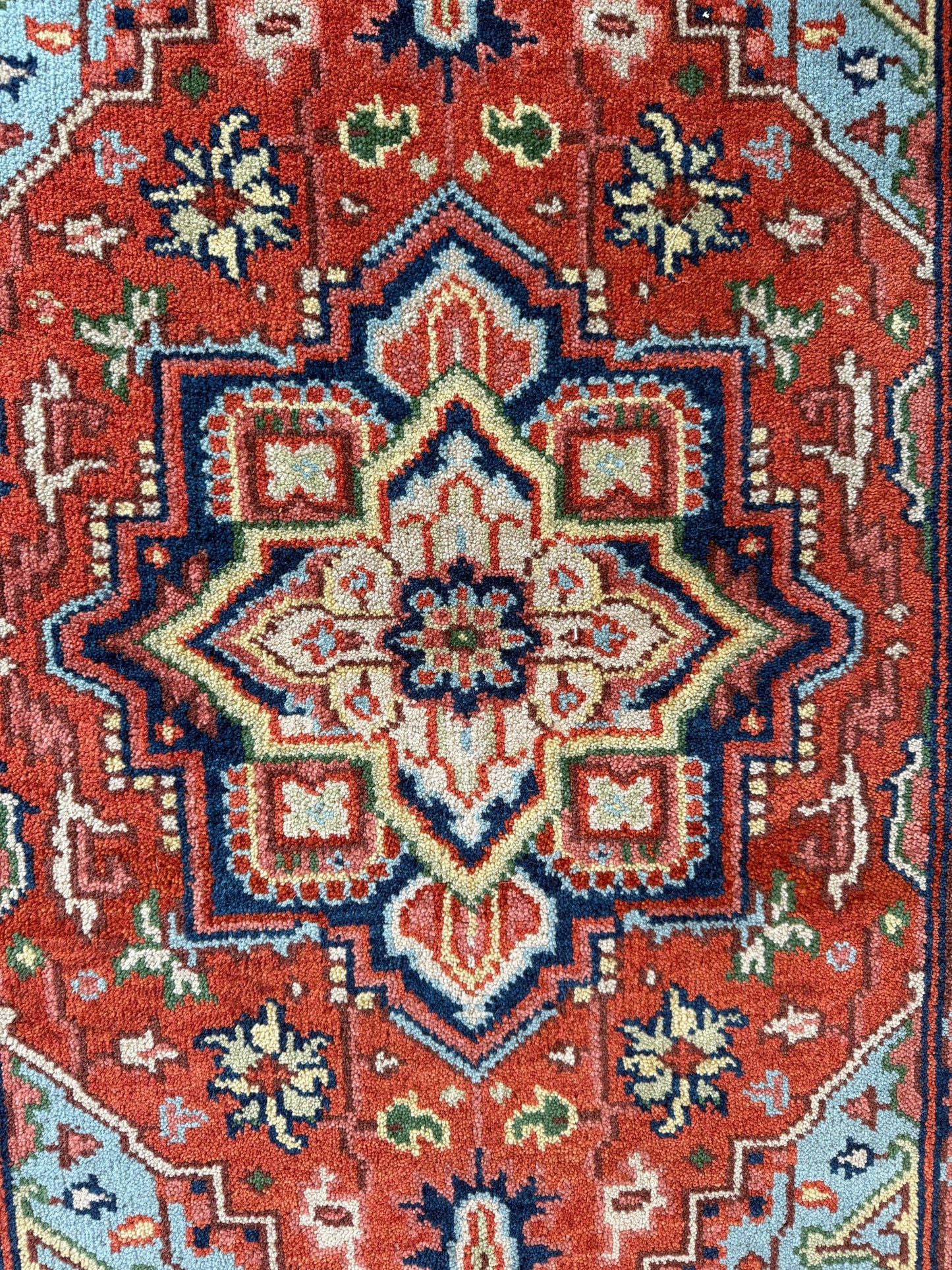 Heriz rug
Turkish Heriz rug
3x5 wool rug
vibrant color rug
modern Turkish rug
oriental area rug
boho wool rug
entryway accent rug
new handmade rug
geometric wool carpet
vintage style rug
colorful wool rug
traditional Heriz pattern