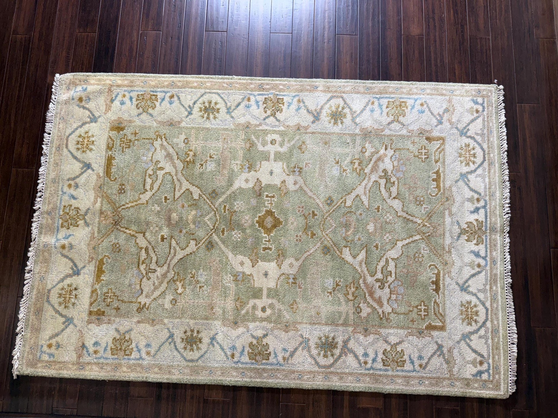 turkish oushak rug  
boho turkish rug  
multicolored wool rug  
4x6 handmade rug  
anatolian area carpet  
bohemian decor rug  
hand knotted wool rug  
modern turkish carpet  
colorful wool rug  
vibrant boho rug  
eclectic room decor  
natural wool oushak rug  
handmade anatolian rug
