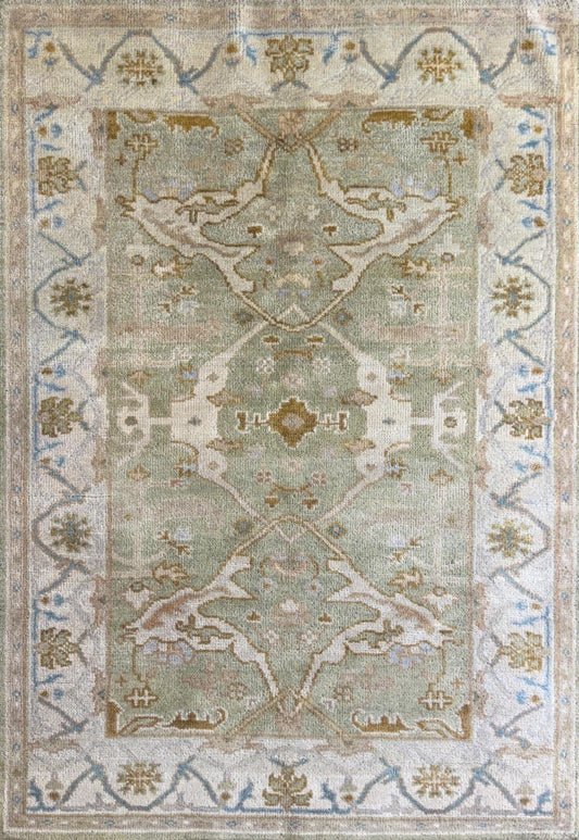 turkish oushak rug  
boho turkish rug  
multicolored wool rug  
4x6 handmade rug  
anatolian area carpet  
bohemian decor rug  
hand knotted wool rug  
modern turkish carpet  
colorful wool rug  
vibrant boho rug  
eclectic room decor  
natural wool oushak rug  
handmade anatolian rug