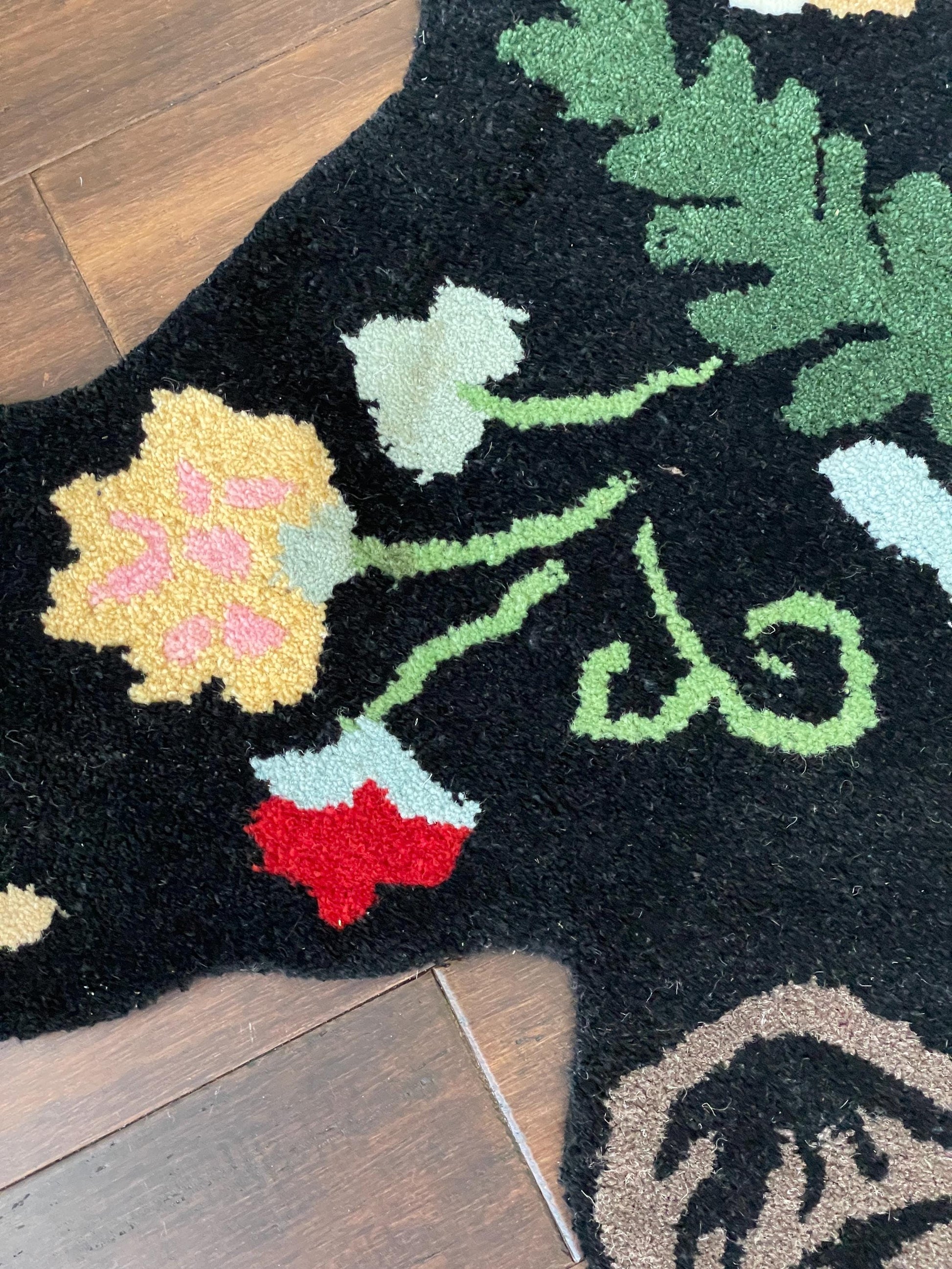 3x5 ft Handmade Wool Bear Rug: Tufted Nursery Decor