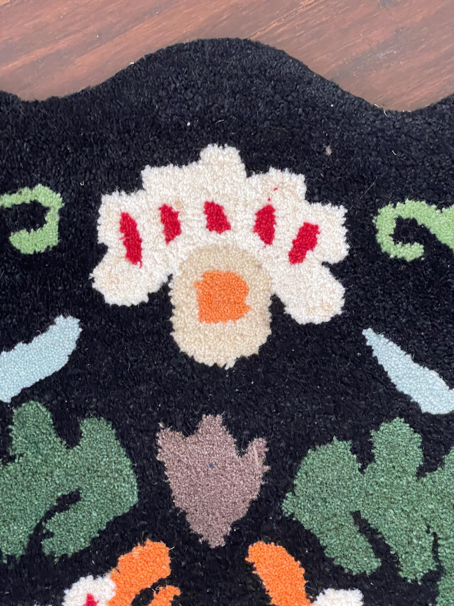 3x5 ft Handmade Wool Bear Rug: Tufted Nursery Decor