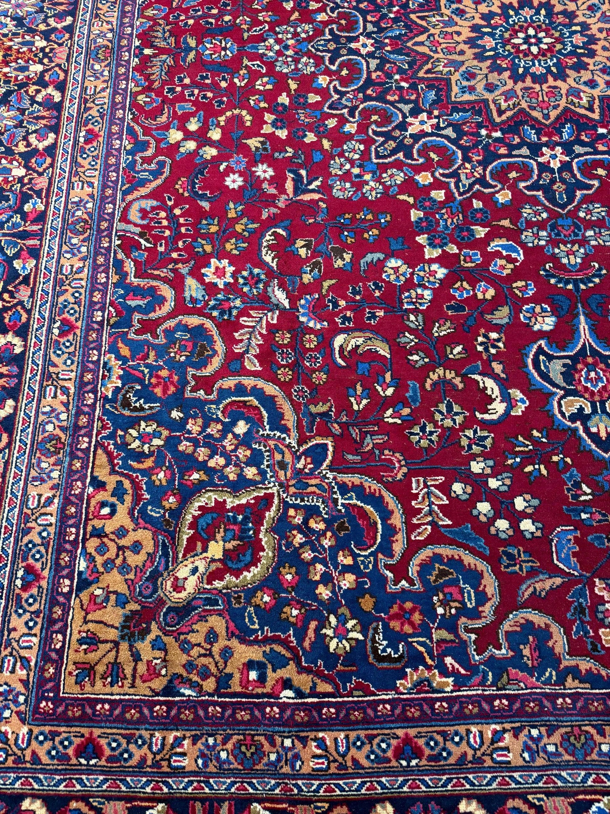 10x13 ft. 1940s Khorasan Rug Hand-Knotted Wool, 200 KPSI