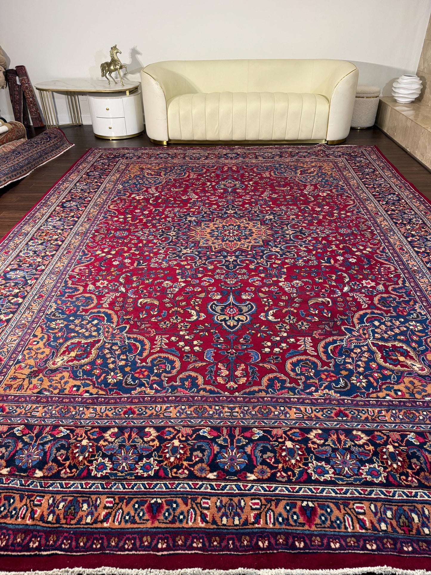 10x13 ft. 1940s Khorasan Rug Hand-Knotted Wool, 200 KPSI