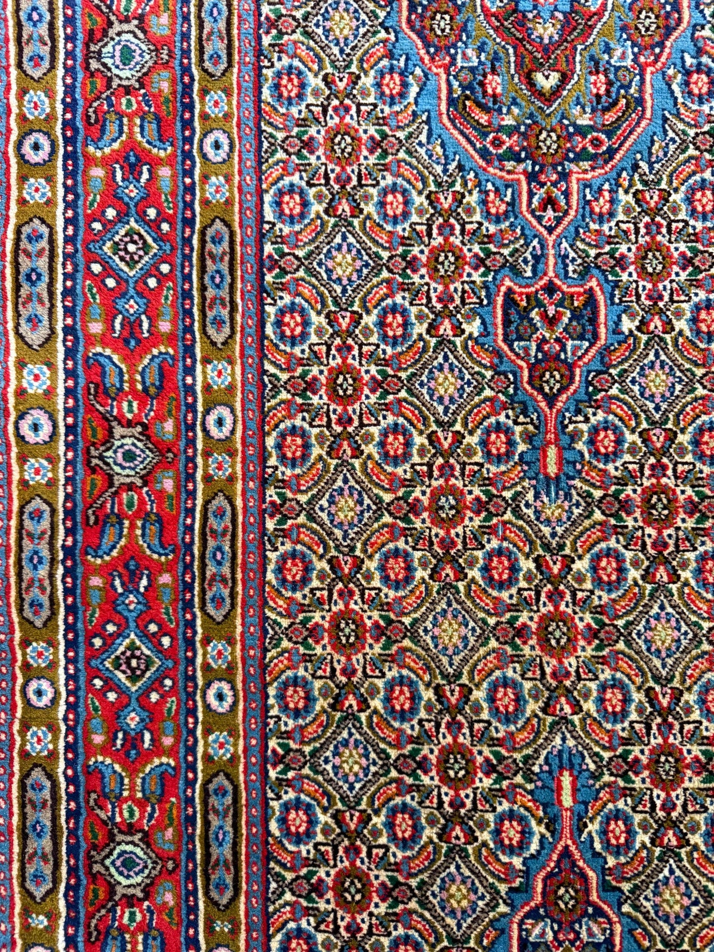 2x12 ft Vintage 1970s Yamoud Rug: Hand Knotted Wool Runner Tribal Hallway Rug