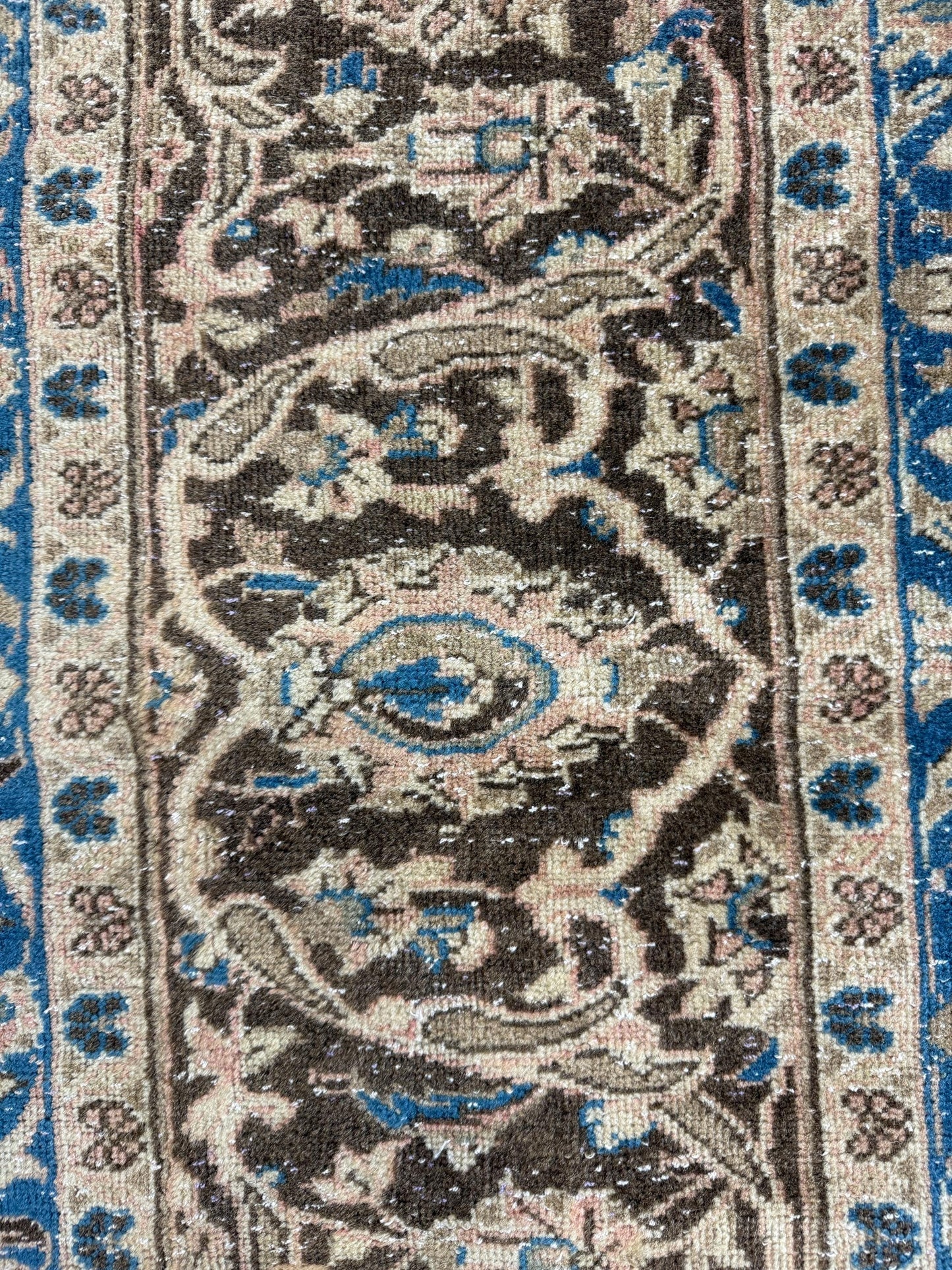 9x13 ft Vintage 1940s Tabriz Wool Rug: Hand Knotted Medallion Design