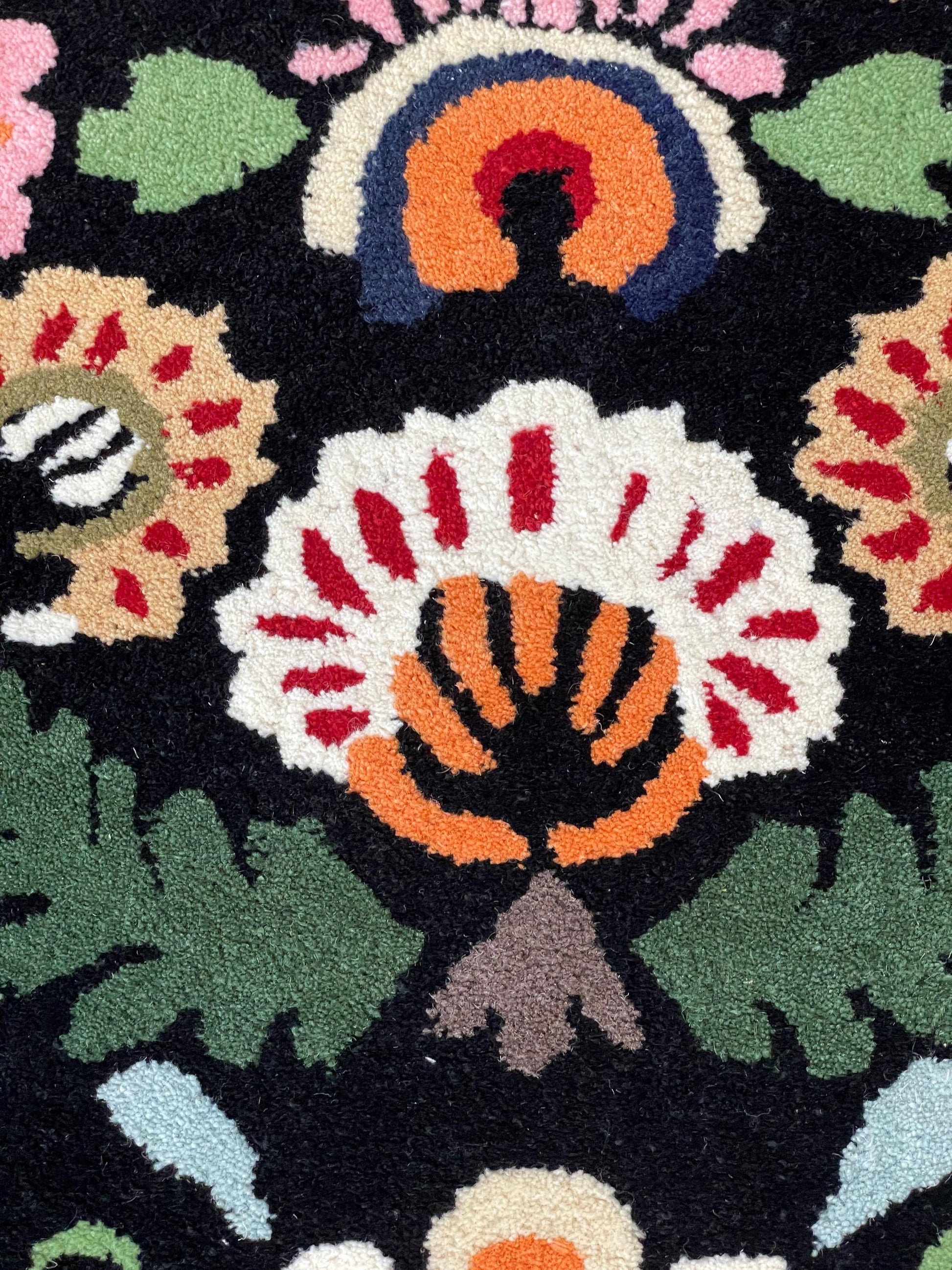 3x5 ft Handmade Wool Bear Rug: Tufted Nursery Decor