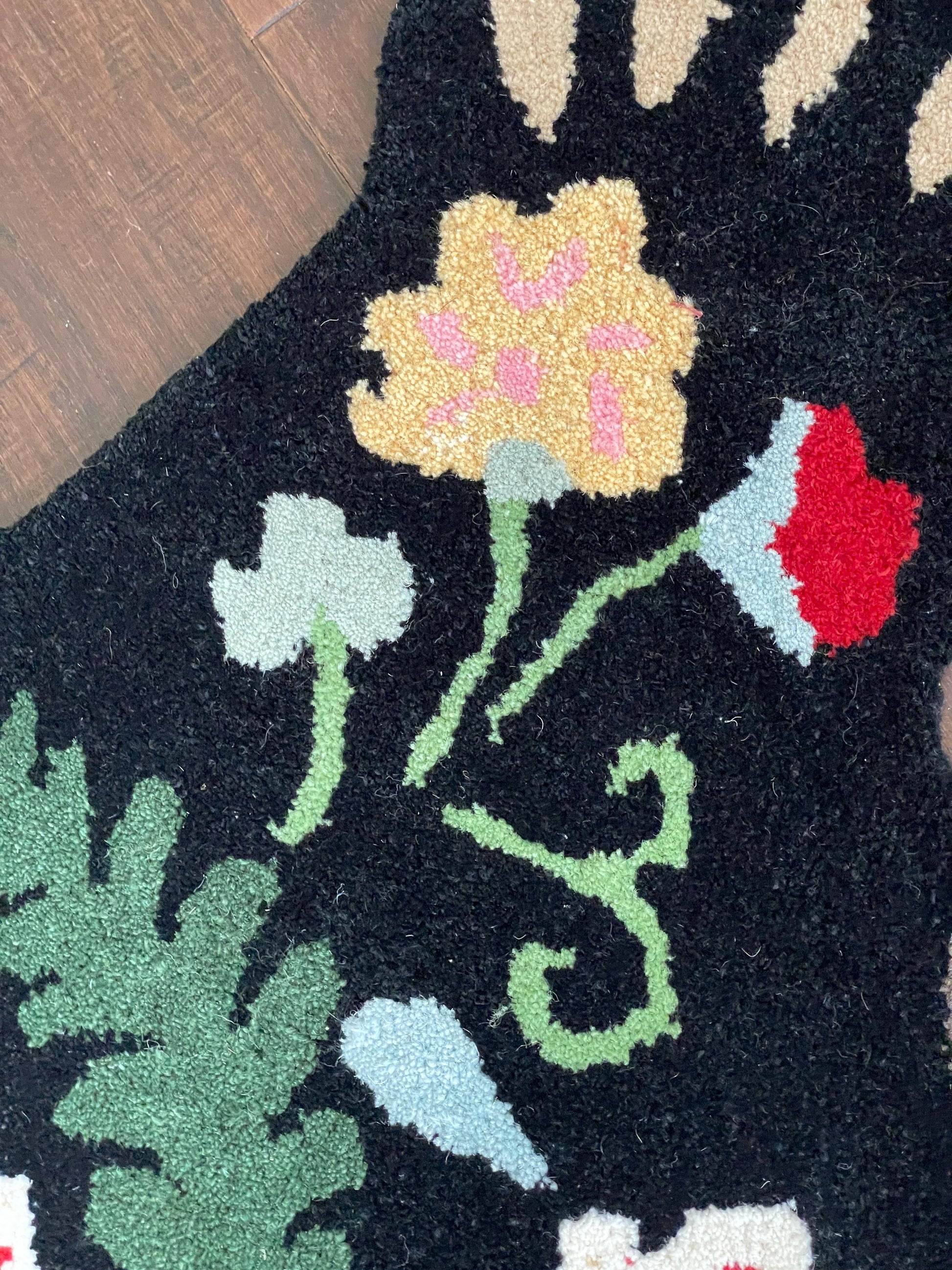 3x5 ft Handmade Wool Bear Rug: Tufted Nursery Decor