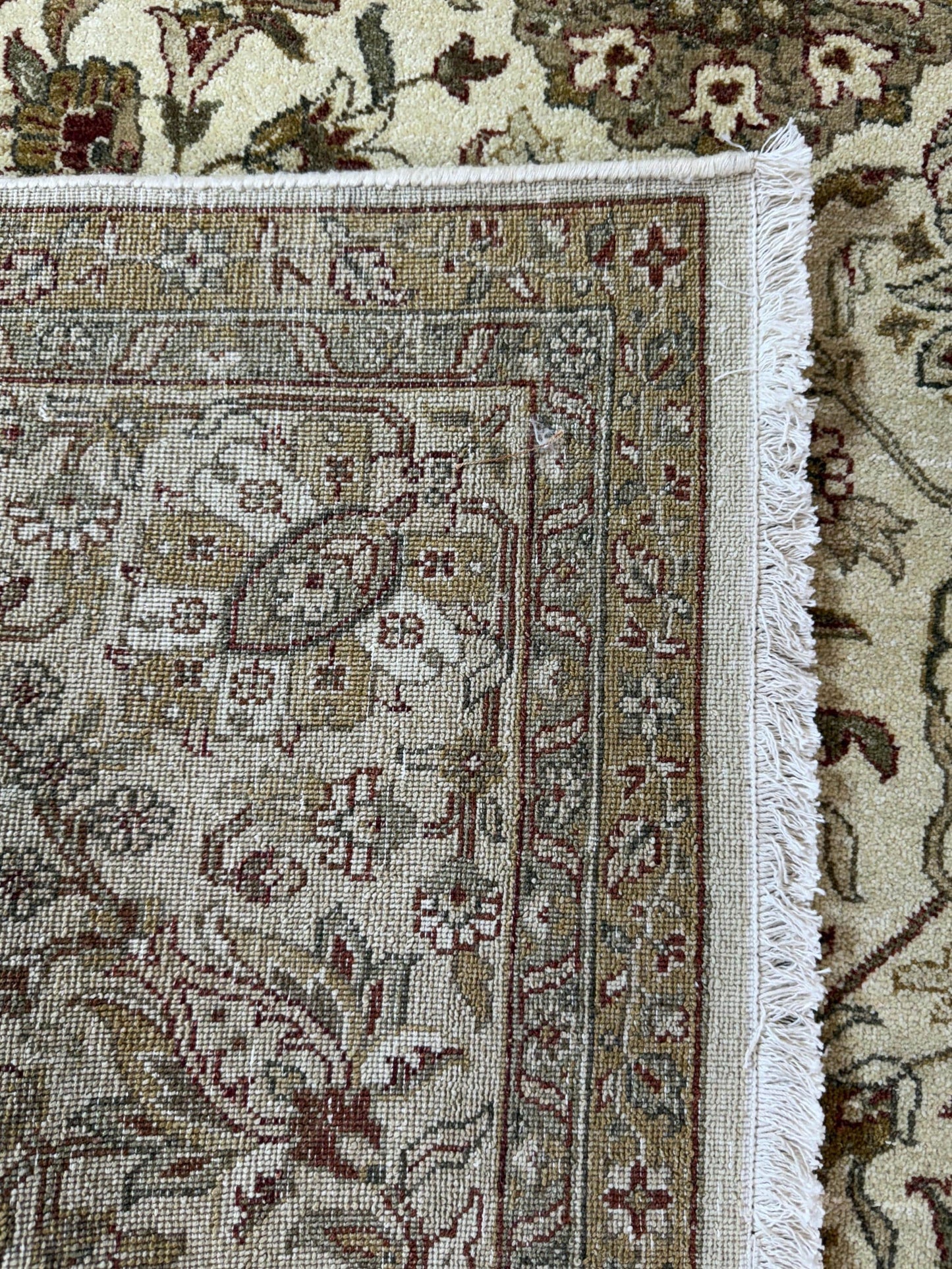 8x10 ft 300 KPSI Hand-Knotted Tabrizz Rug: Silk & Wool Oriental Carpet