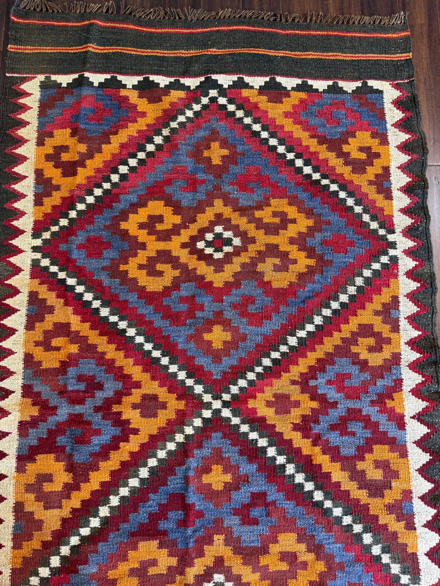 vintage maimana kilim
6x3 wool rug
tribal flatweave rug
maimana wool carpet
35 year old rug
hand knotted kilim
antique afghan rug
rustic hallway runner
boho wool rug
vintage wool flatweave
tribal geometric rug
ethnic area rug
handmade maimana rug
earthy tone rug
vintage runner rug
southwestern kilim rug
bohemian area rug
wool tribal decor
authentic wool kilim
traditional maimana carpet
old handwoven rug
narrow wool rug