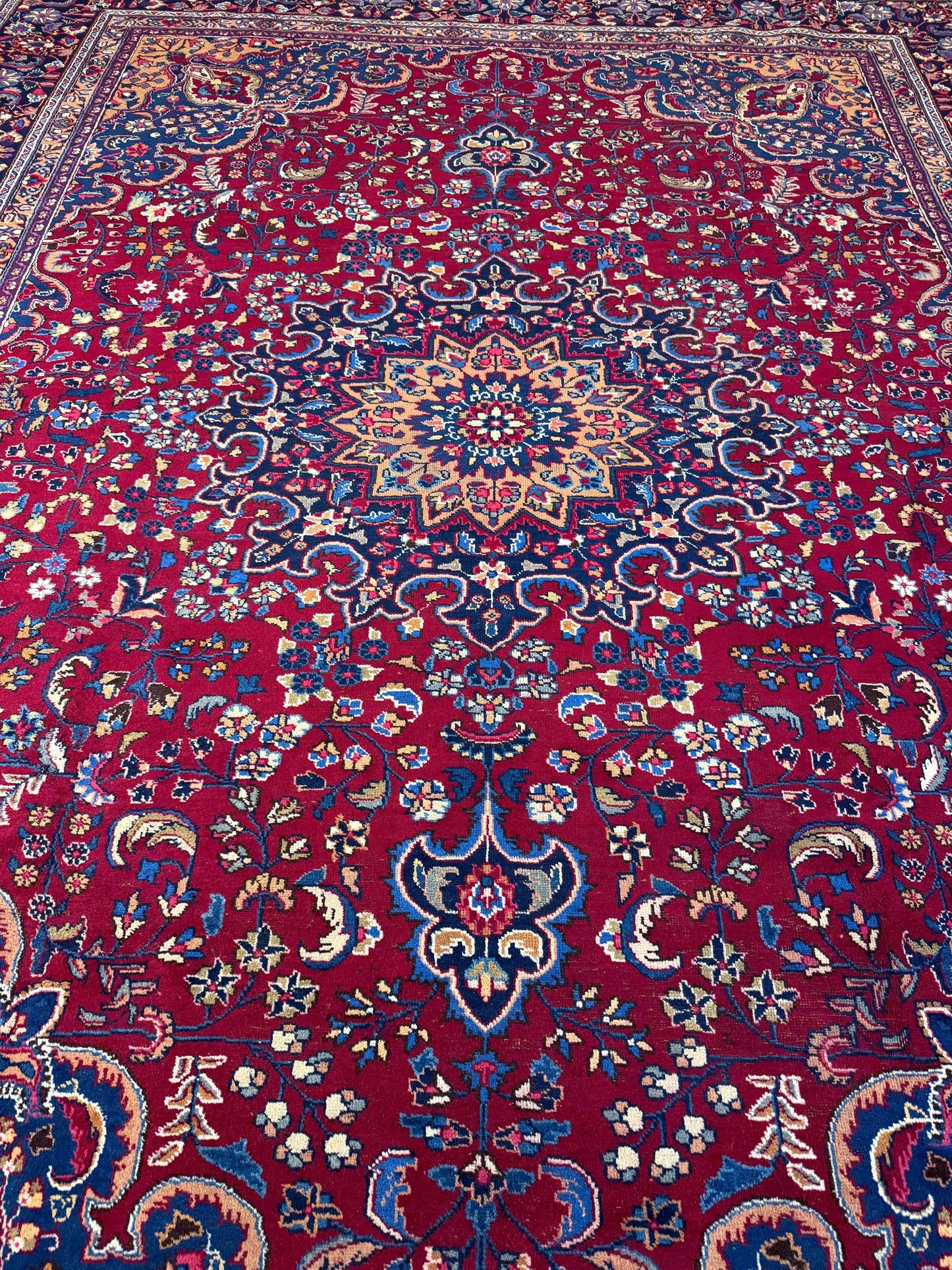 10x13 ft. 1940s Khorasan Rug Hand-Knotted Wool, 200 KPSI