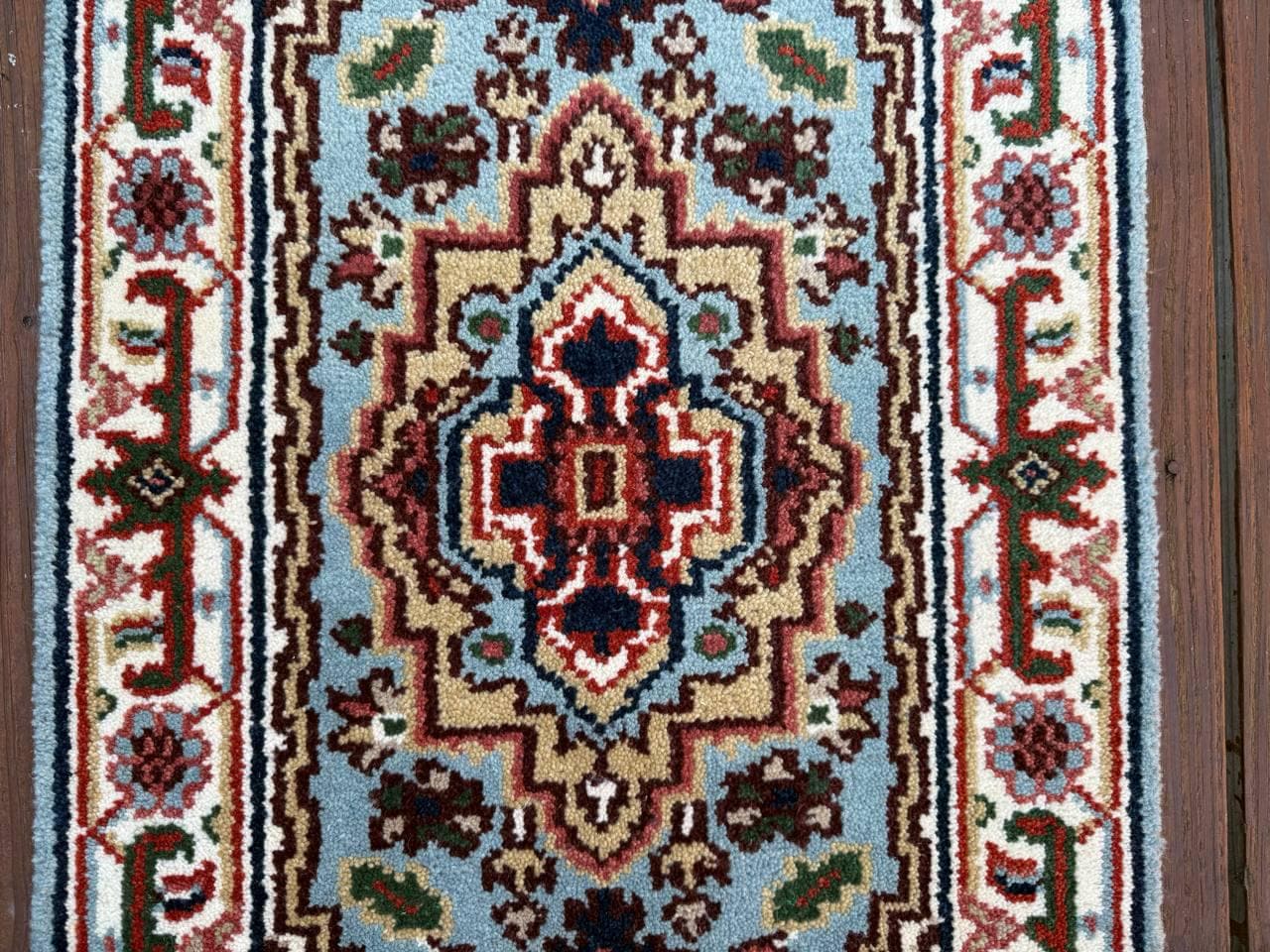 2x4 ft. Hand-Knotted Turkish Serapi Heriz Wool Rug: Vibrant Accent Carpet
