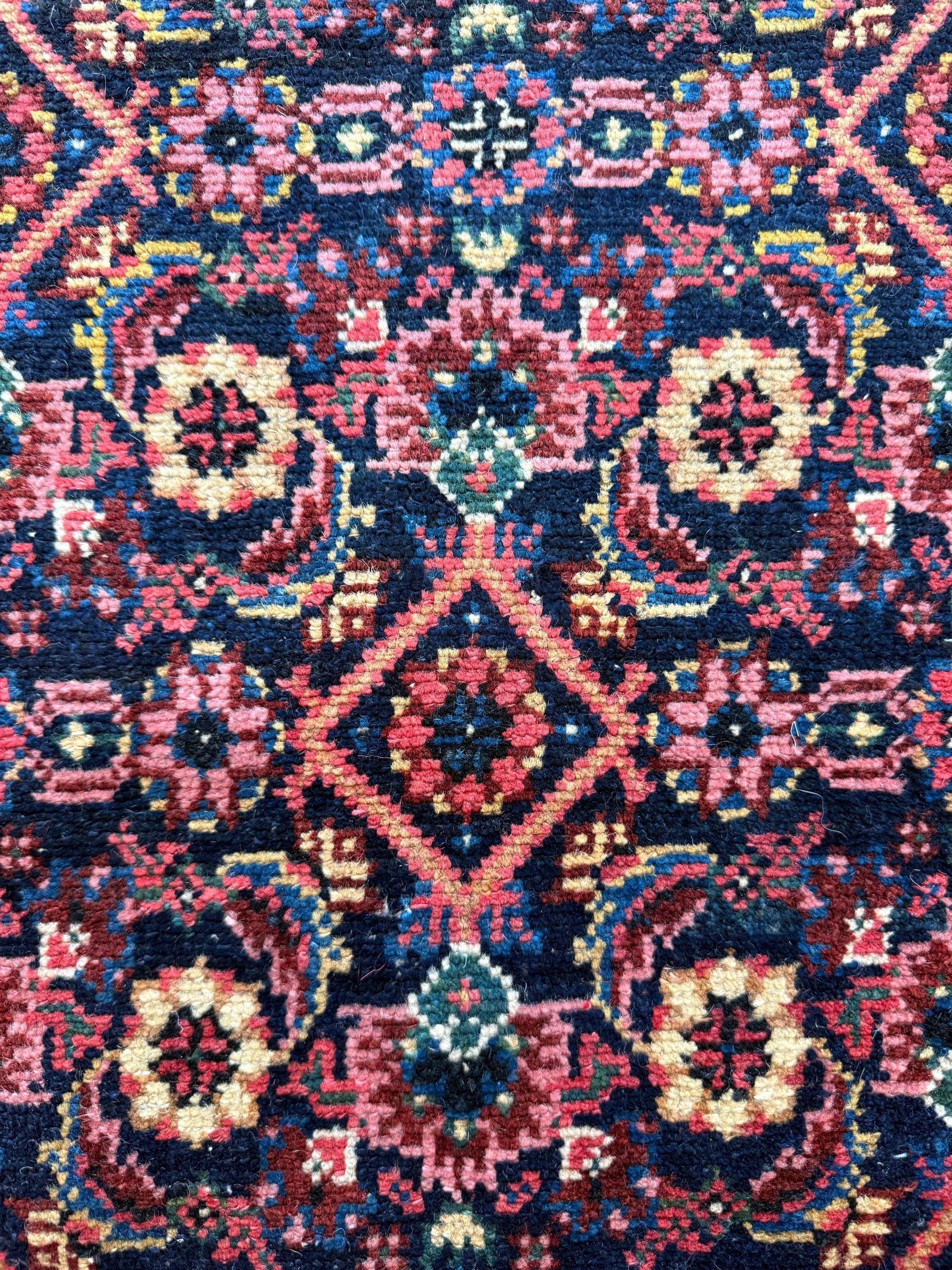 12x3 ft Antique 1950s Malayaar Runner Rug: Hand Knotted Wool Tribal Hallway Carpet, Vintage Nomadic Design