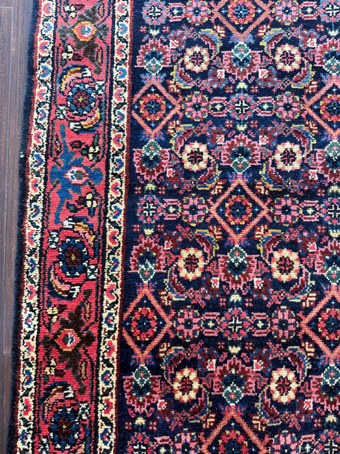 12x3 ft Antique 1950s Malayaar Runner Rug: Hand Knotted Wool Tribal Hallway Carpet, Vintage Nomadic Design