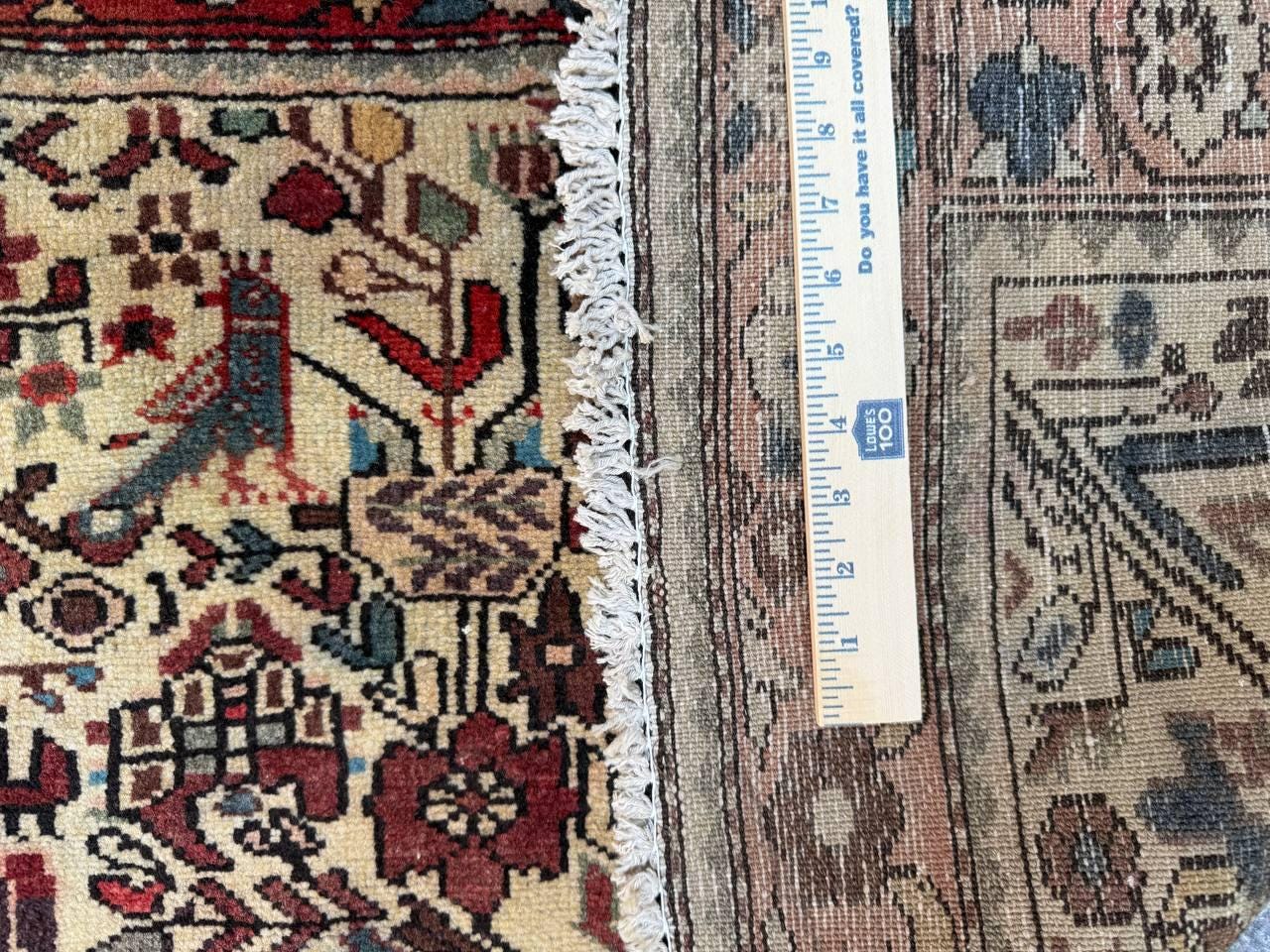 2.2x3.6 ft Vintage Tree of Life Rug: Hand-Knotted Wool Carpet