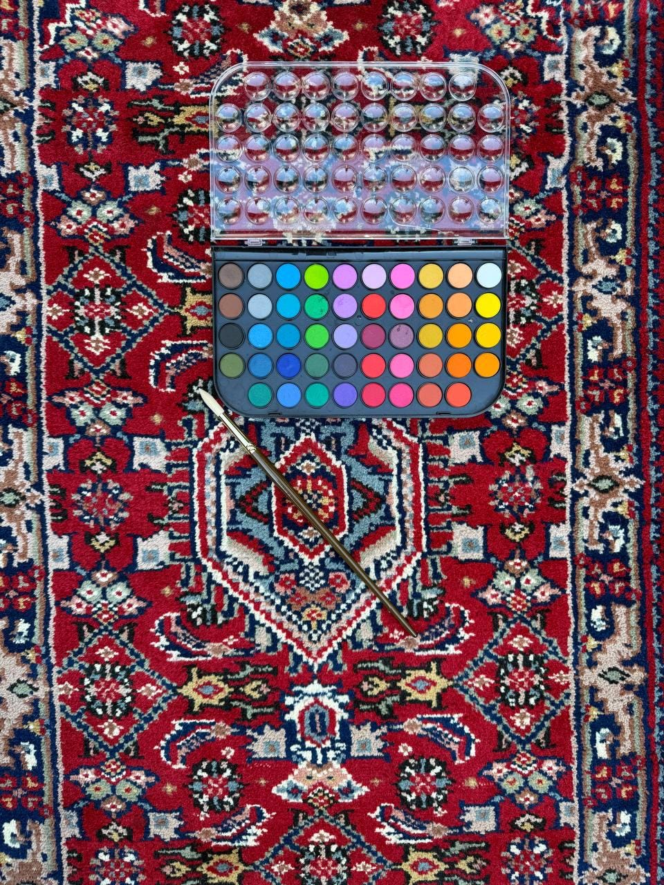 4.9x2.7 ft Vintage Hand Knotted Wool Rug: Bijour Tribal Design