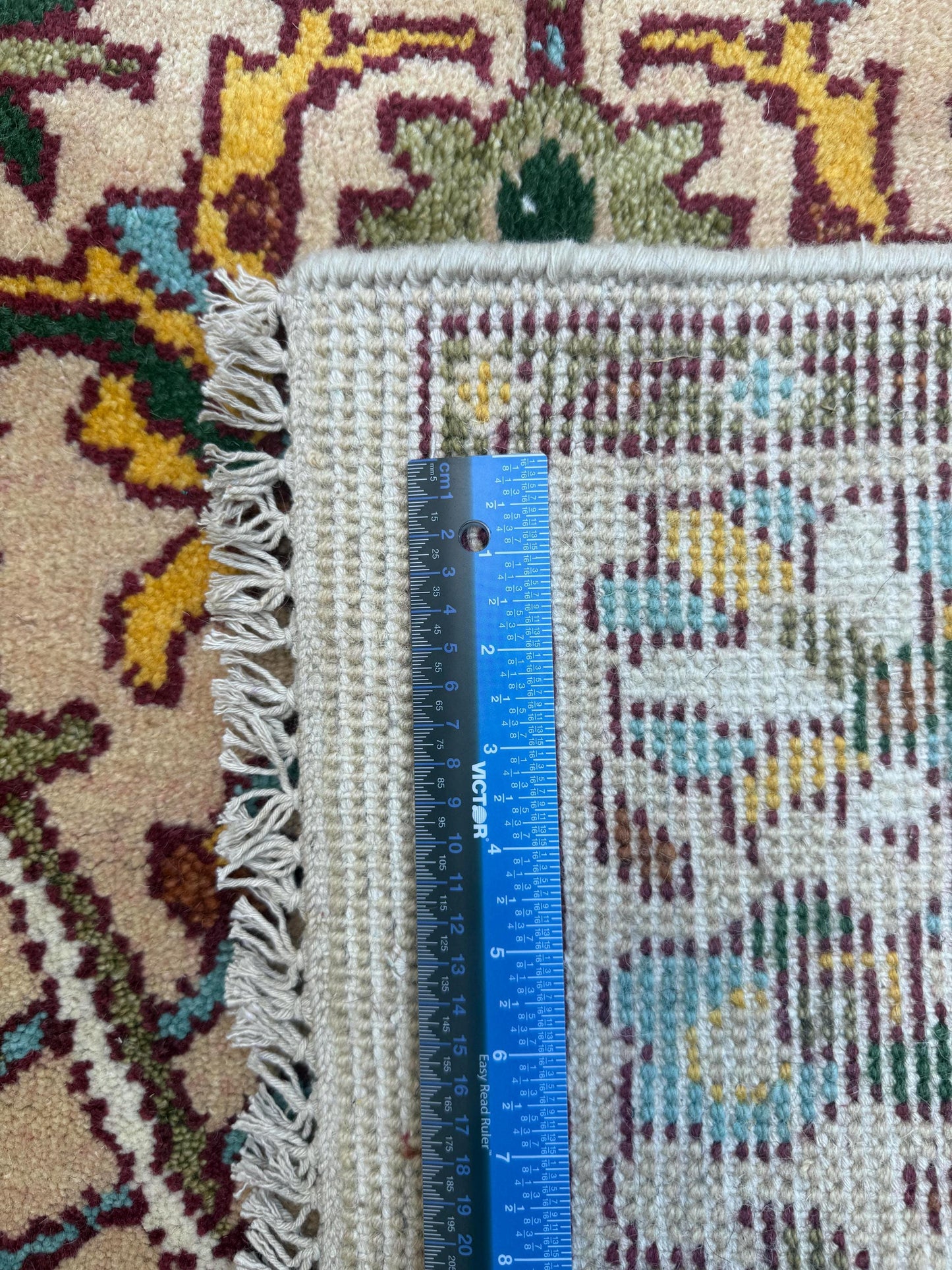 4x6 ft Hand-Knotted Oushak Rug: Wool, Geometric Boho