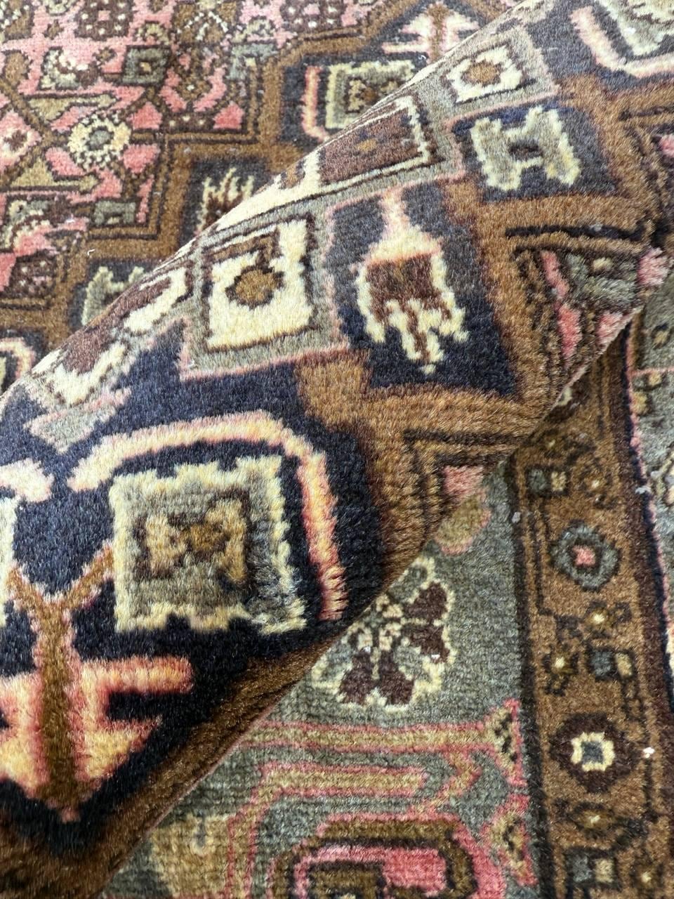 3x5 ft Farmhouse Rug, 1920s Vintage Geometric Wool Carpet, Anatolian Oriental Village Area Rug