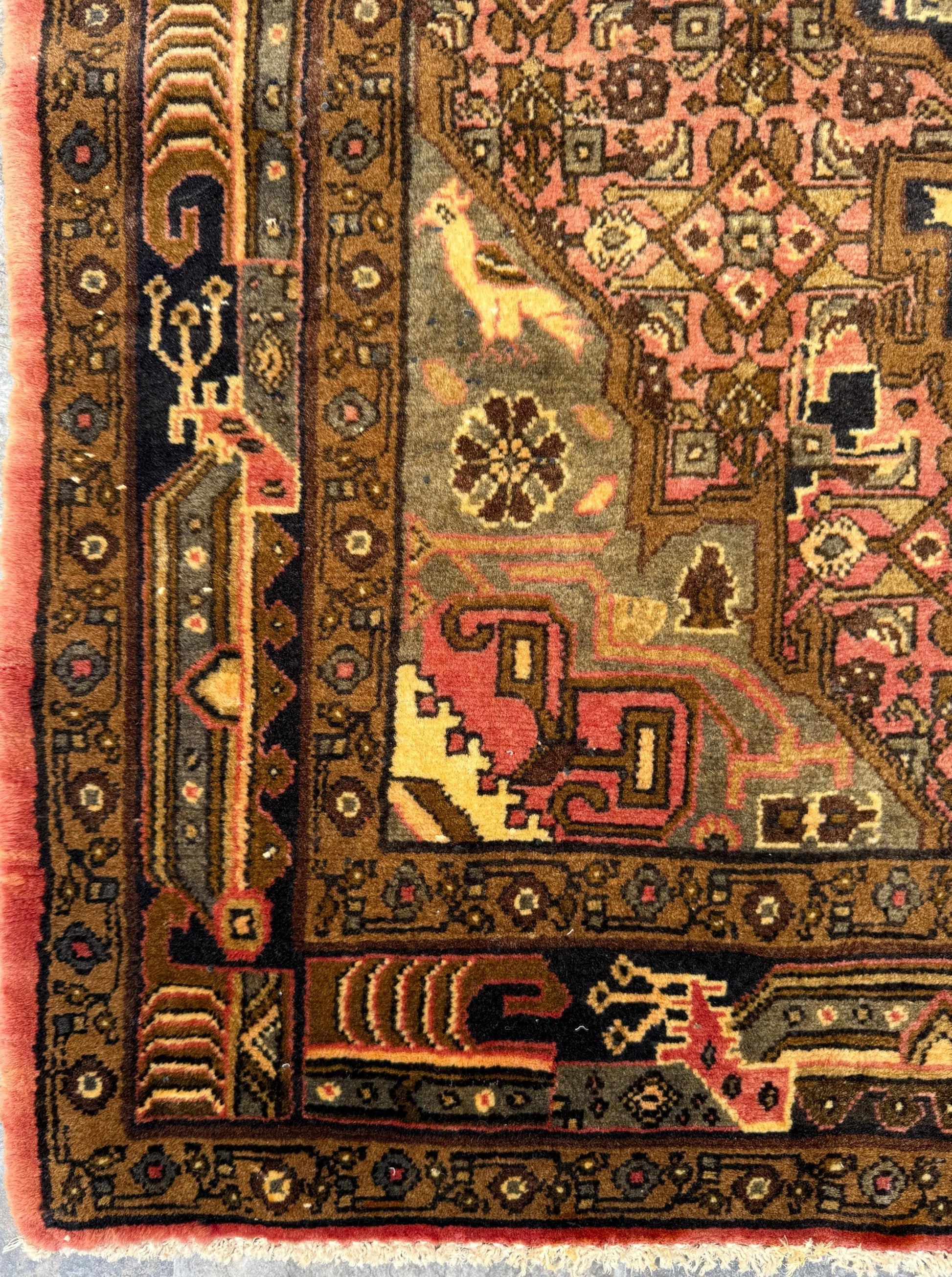 3x5 ft Farmhouse Rug, 1920s Vintage Geometric Wool Carpet, Anatolian Oriental Village Area Rug