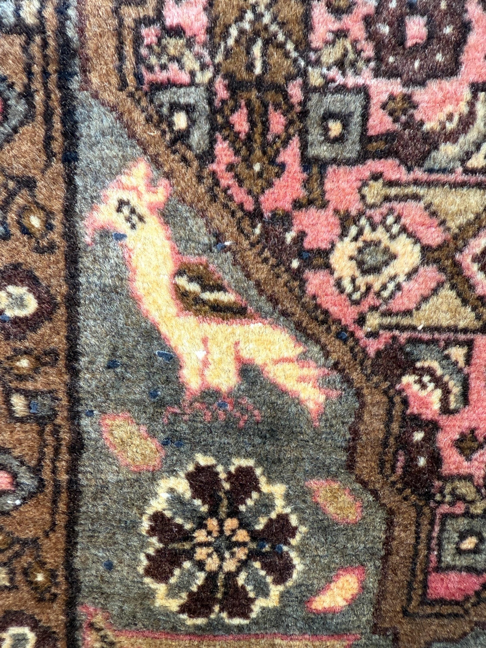 3x5 ft Farmhouse Rug, 1920s Vintage Geometric Wool Carpet, Anatolian Oriental Village Area Rug