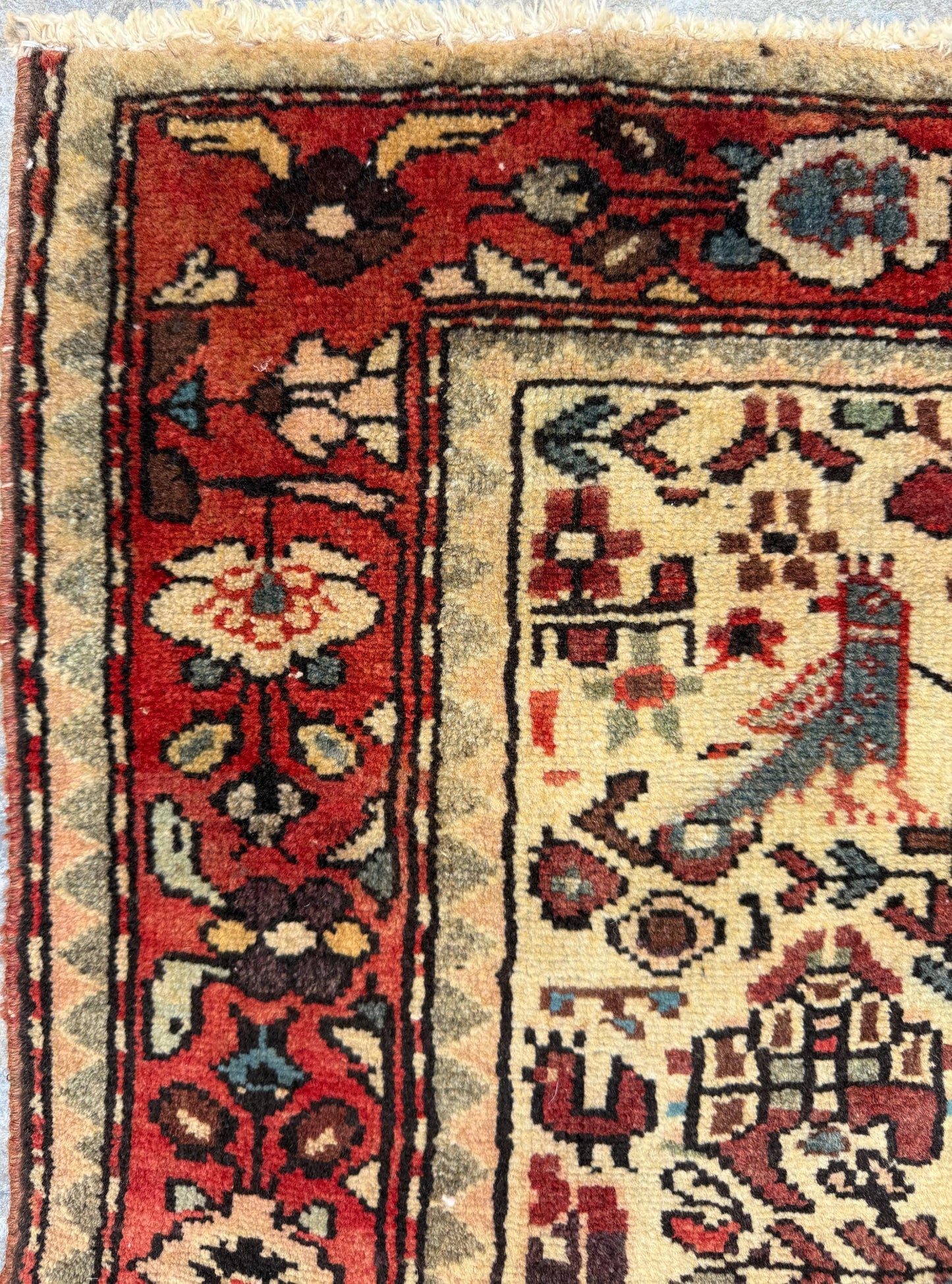 2.2x3.6 ft Vintage Tree of Life Rug: Hand-Knotted Wool Carpet