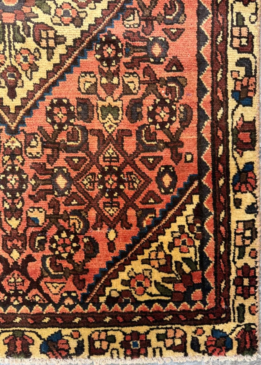 3x4 ft Adana Tribal Rug, 1930s Vintage Geometric Wool Carpet, Hand Knotted Oriental Area Rug