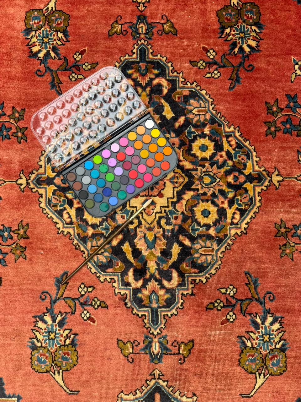 4.10x7.10 ft Geometric Village Rug, 1930s Vintage Hand Knotted Wool Carpet, Anatolian Oriental Area Rug