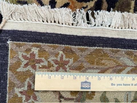 8x10 ft William Morris Hand-Knotted Wool Rug: Art Nouveau Mint Green Carpet