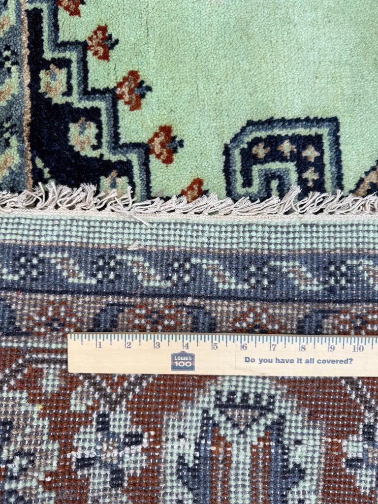 9x12 ft Heriz Modern Rug: Hand Knotted Boho Wool Carpet