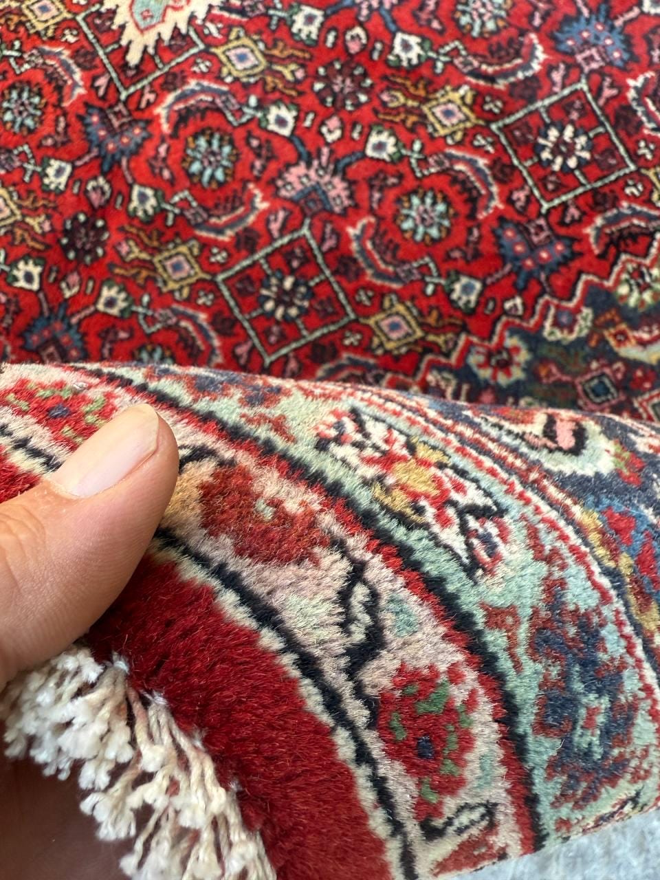 8x6 ft 1960s Vintage Wool Rug: Hand Knotted Bijar Tribal Oriental Carpet