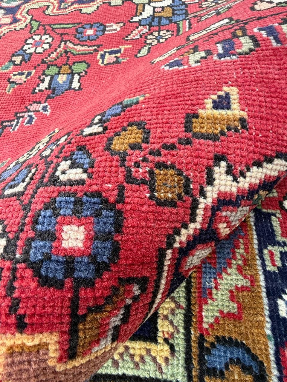 6x9 ft Vintage 1930s Adana Tribal Rug: Hand-Knotted Wool Carpet