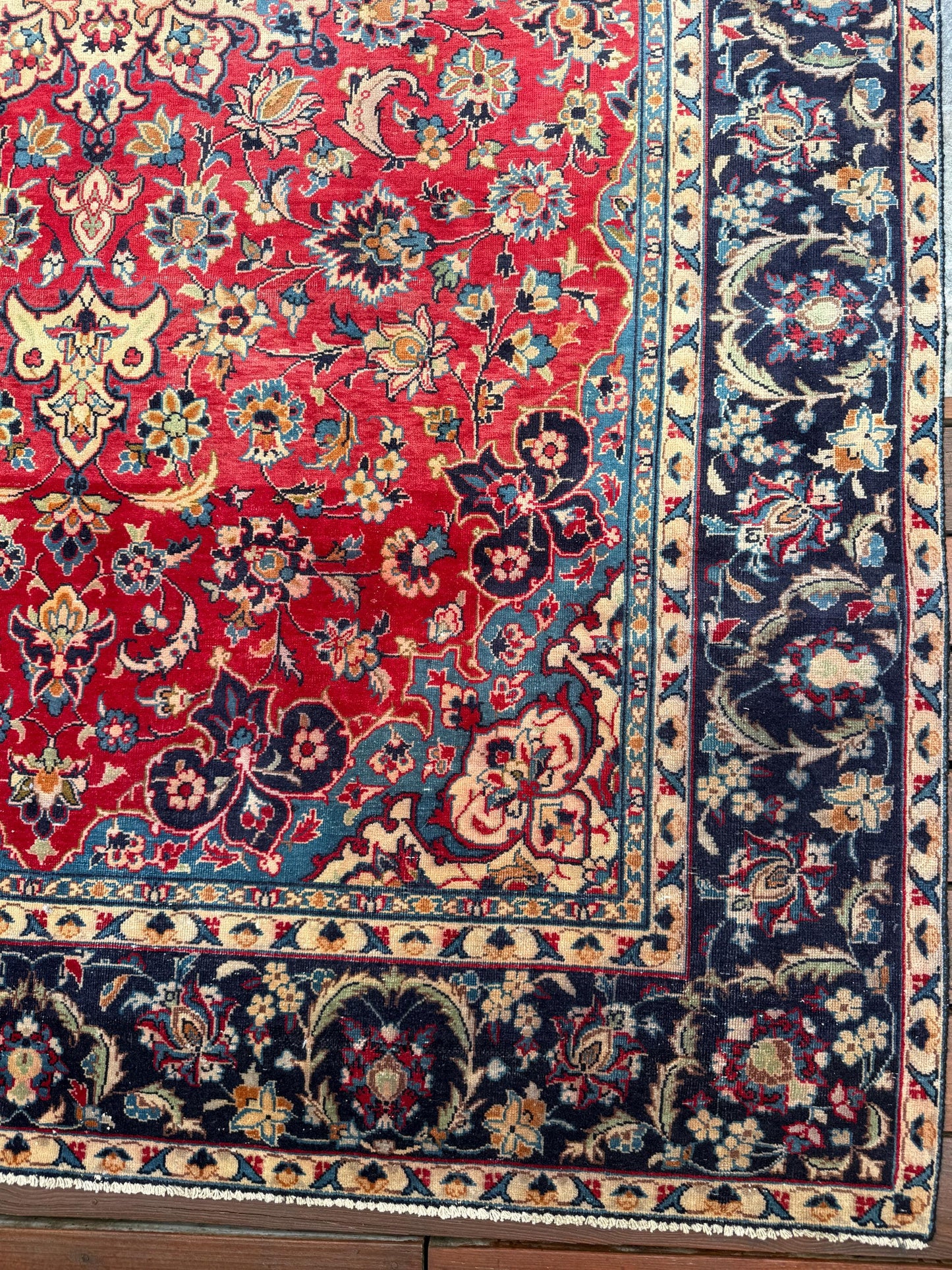 7x12 ft Vintage Anatolian Hand Knotted Geometric Wool Rug