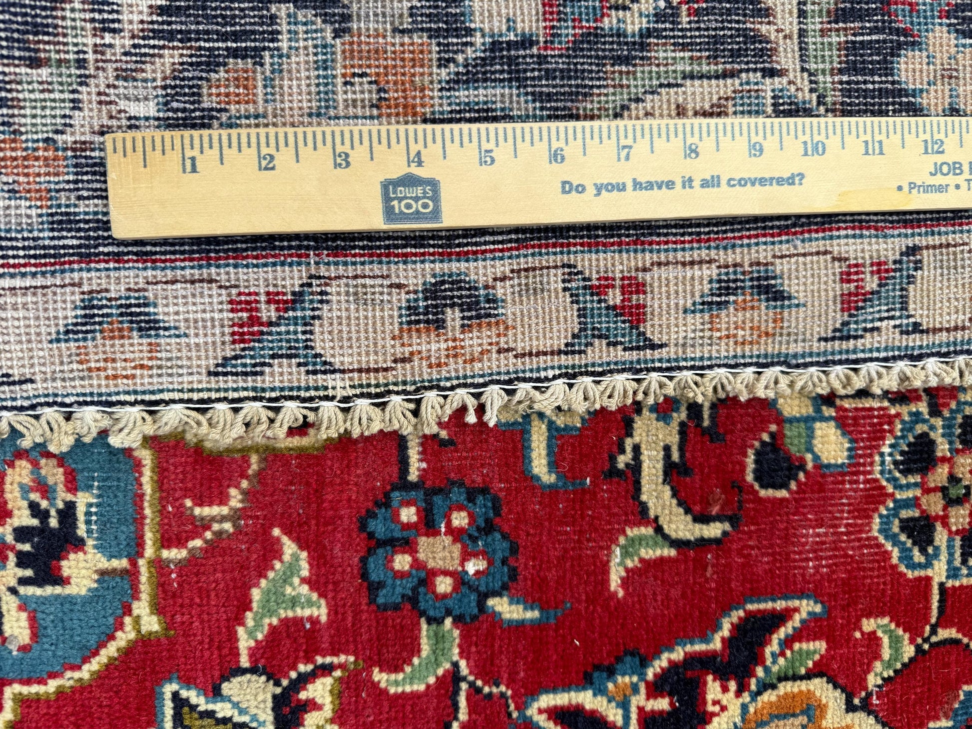 7x12 ft Vintage Anatolian Hand Knotted Geometric Wool Rug