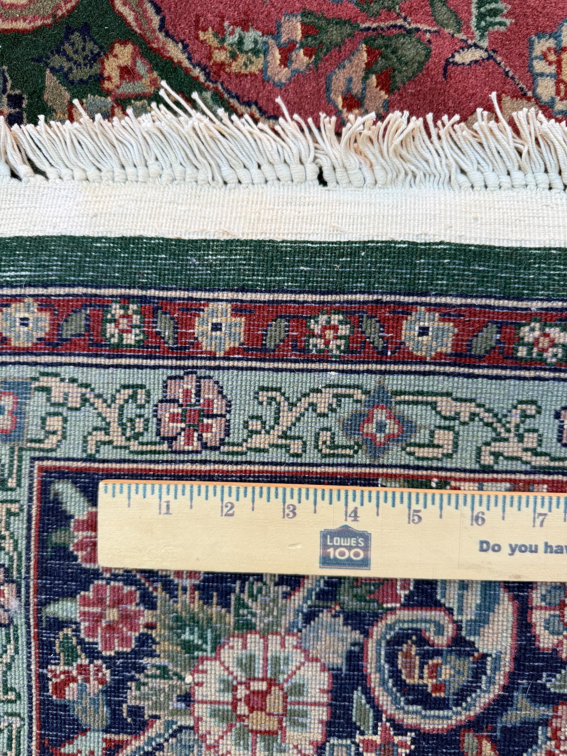 9x6 ft Vintage 1970s Tabriz Rug: Hand-Knotted Silk & Wool Oriental Carpet
