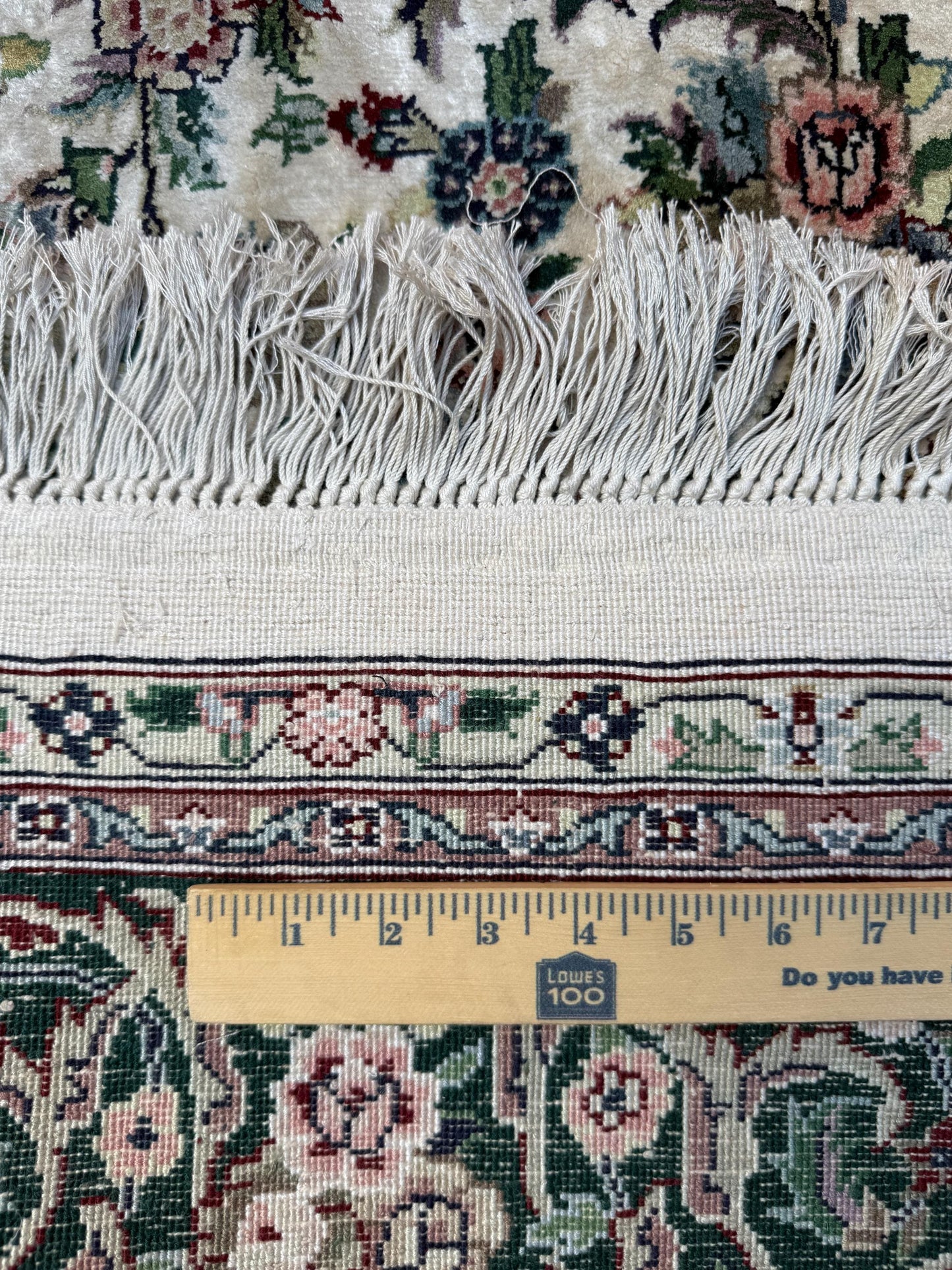 9x6 ft Vintage 1970s Tabriz Rug: Hand-Knotted Silk & Wool Oriental Carpet