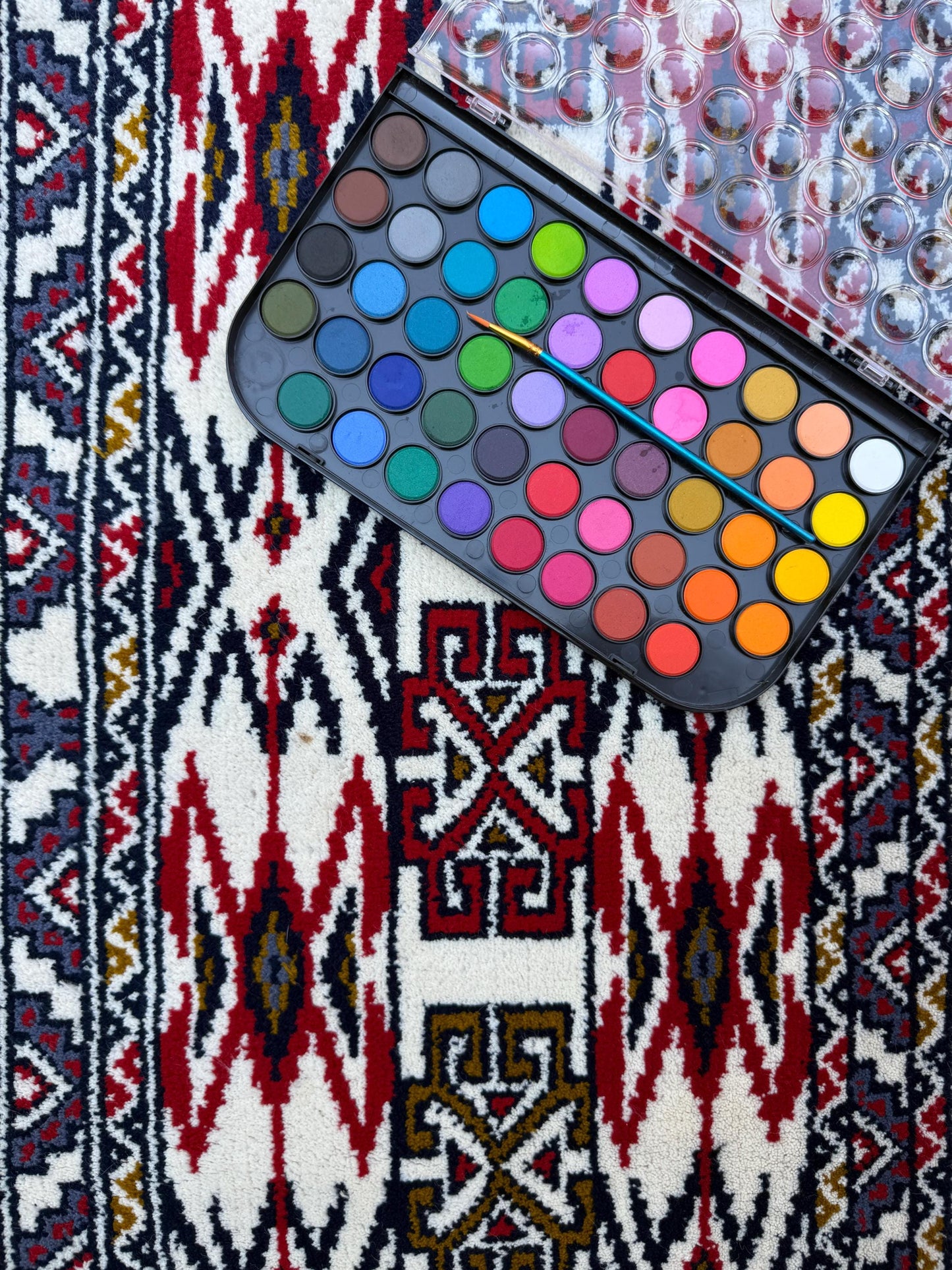 3x1 ft Vintage Turkmen Wool Rug: Hand-Knotted Oriental Accent