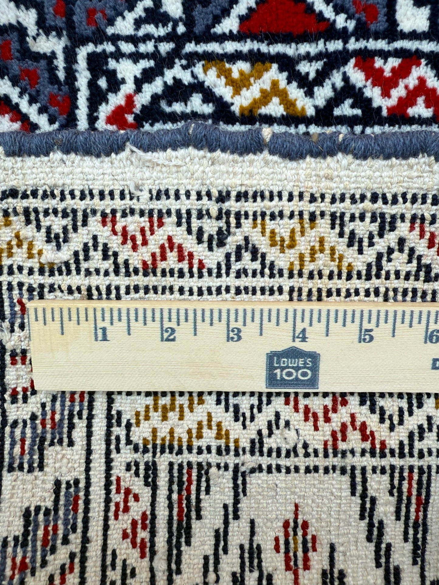 3x1 ft Vintage Turkmen Wool Rug: Hand-Knotted Oriental Accent