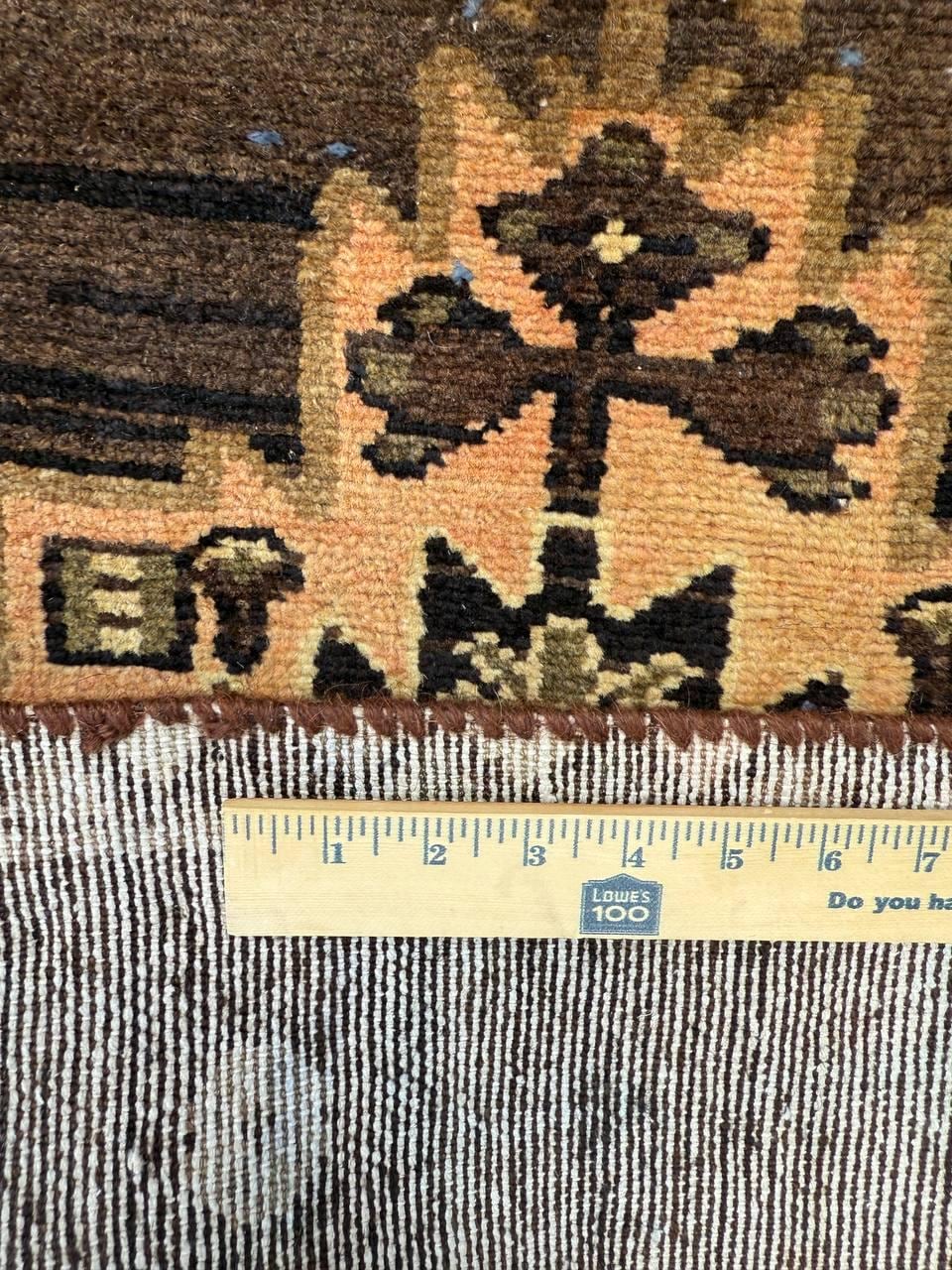 2.8x8.7 ft Vintage 1930s Geometric Runner: Hand Knotted Wool Anatolian Oriental Village Carpet