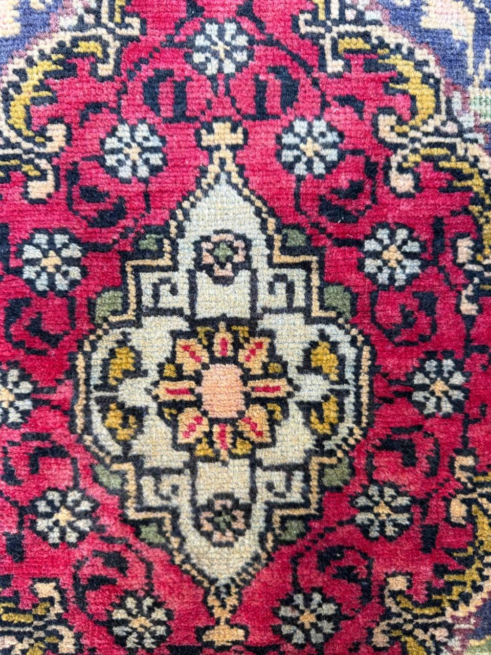 2x3.9 ft Vintage Village Rug: Hand-Knotted Wool Anatolian Carpet