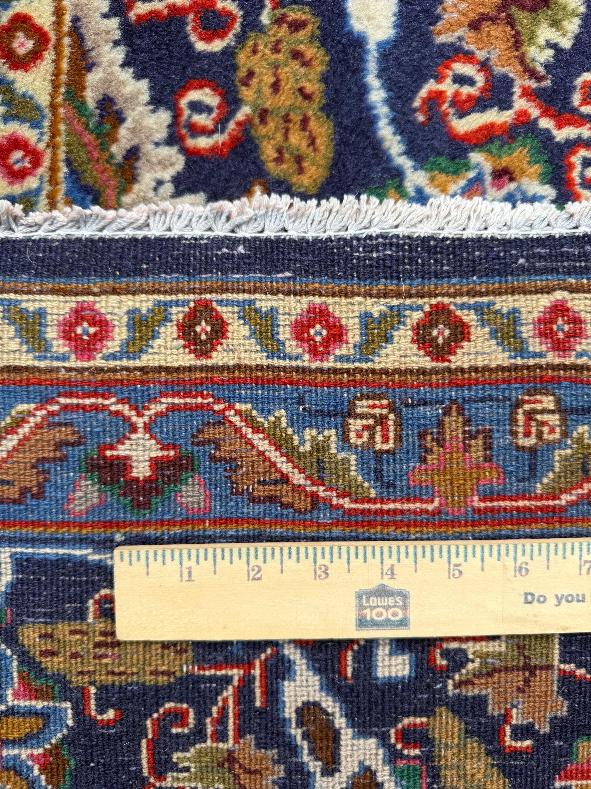 10x13 ft. 1960s Hand Knotted Kashmar Rug: Vintage Gonbad Wool Area Rug