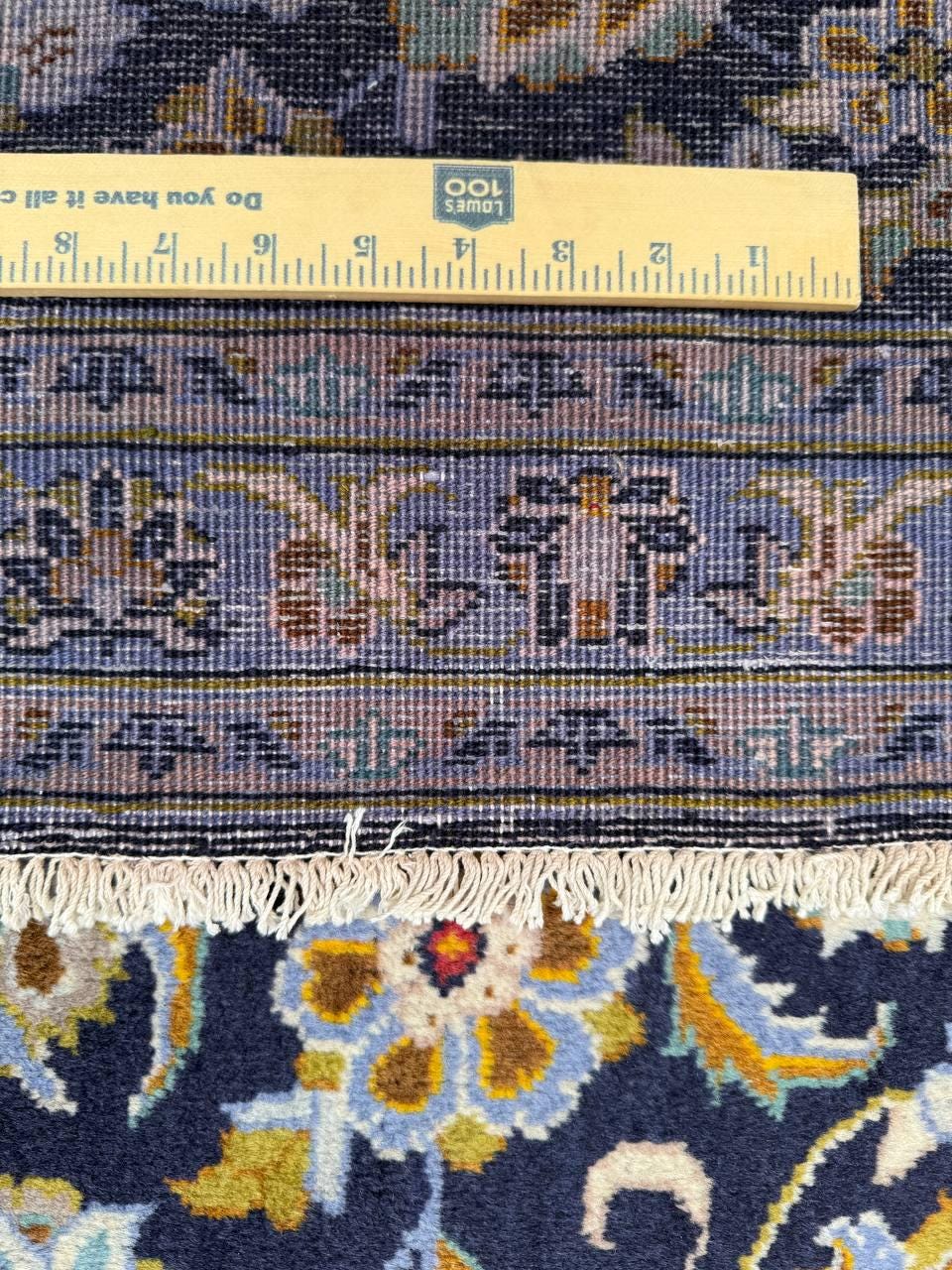 10x13.5 ft Signed Vintage 1970s Rug: Hand Knotted Wool Carpet, Bohemian Village Traditional Oriental Large Area Rug