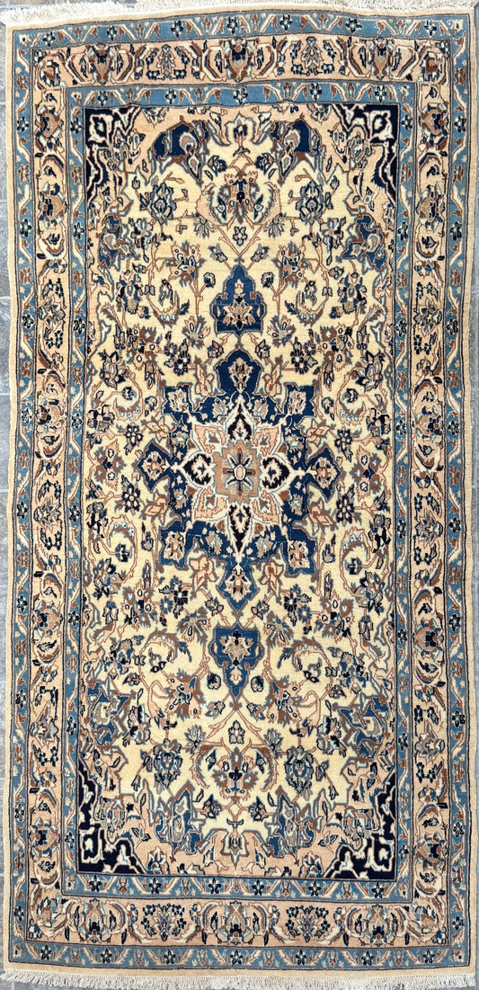3x7 ft Village Runner, 1930s Vintage Geometric Wool Rug, Hand Knotted Anatolian Oriental Carpet