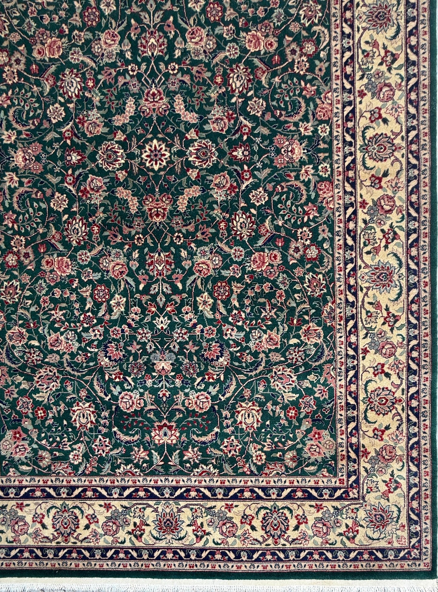 9x6 ft Vintage Tabriz Silk & Wool Rug: 1970s Hand-Knotted Oriental Carpet