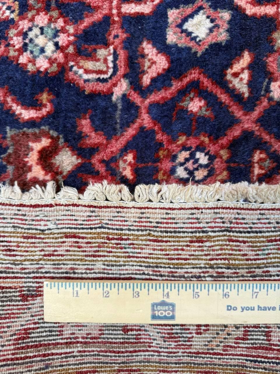 3.10x11 ft Anatolian Vintagev1930s Geometric Runner: Hand Knotted Wool Oriental Village Rug