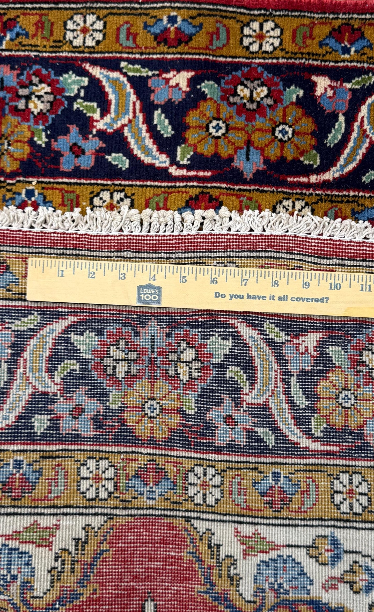 7x4 ft Hand-Knotted Wool Area Rug: Vintage 1970s Fine Kashan Floral Medallion Carpet